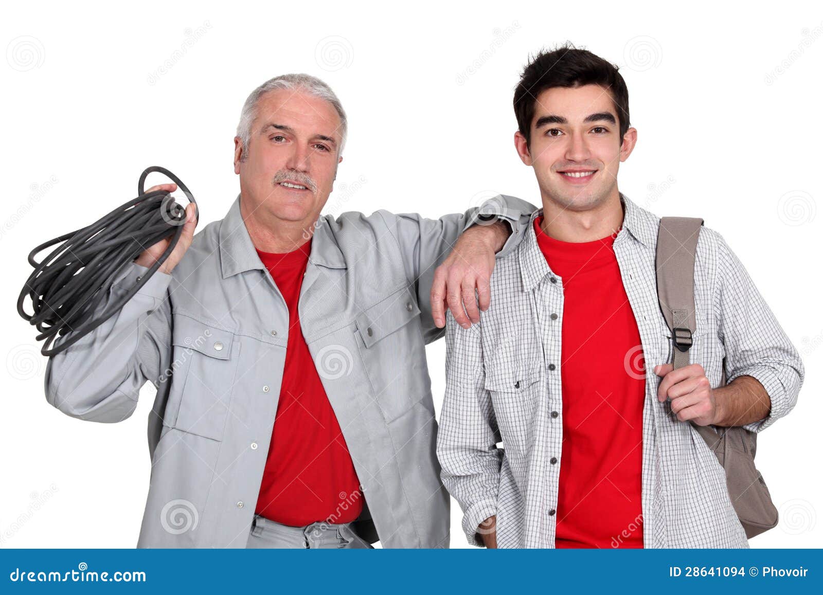 Father and Son Electricians Stock Photo Image of electricity