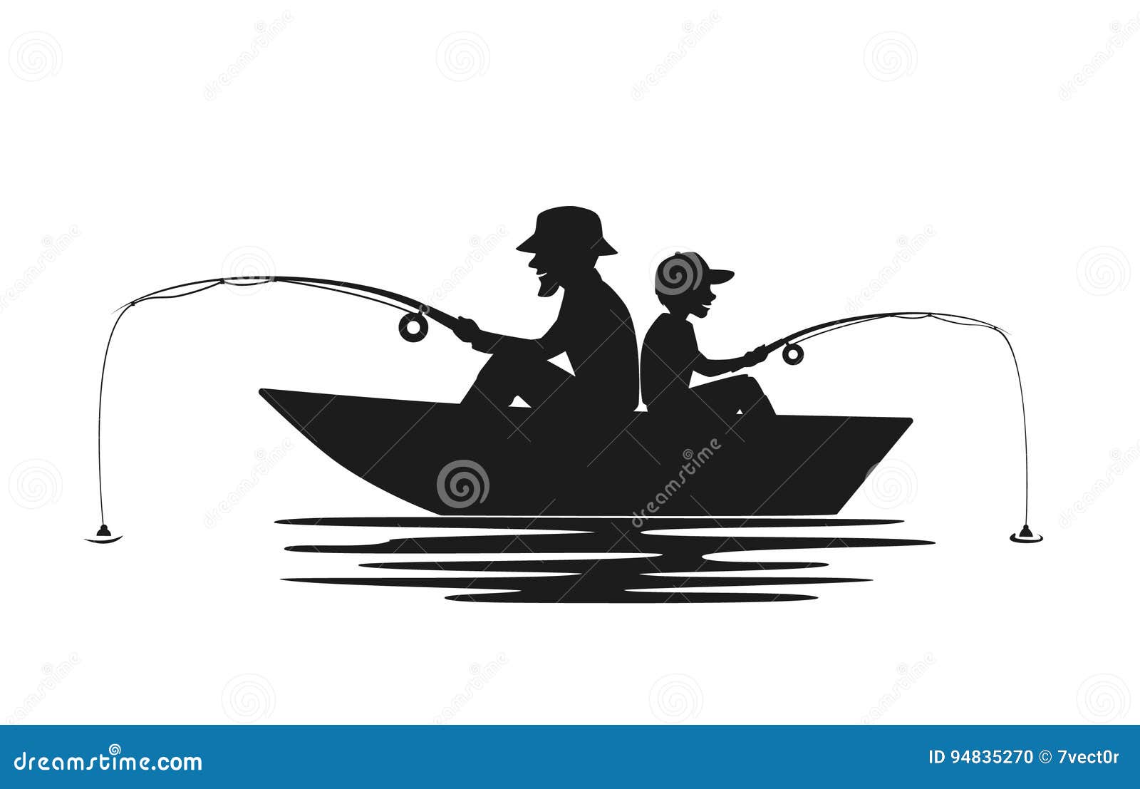 Fishing Silhouette Stock Illustrations – 64,331 Fishing Silhouette