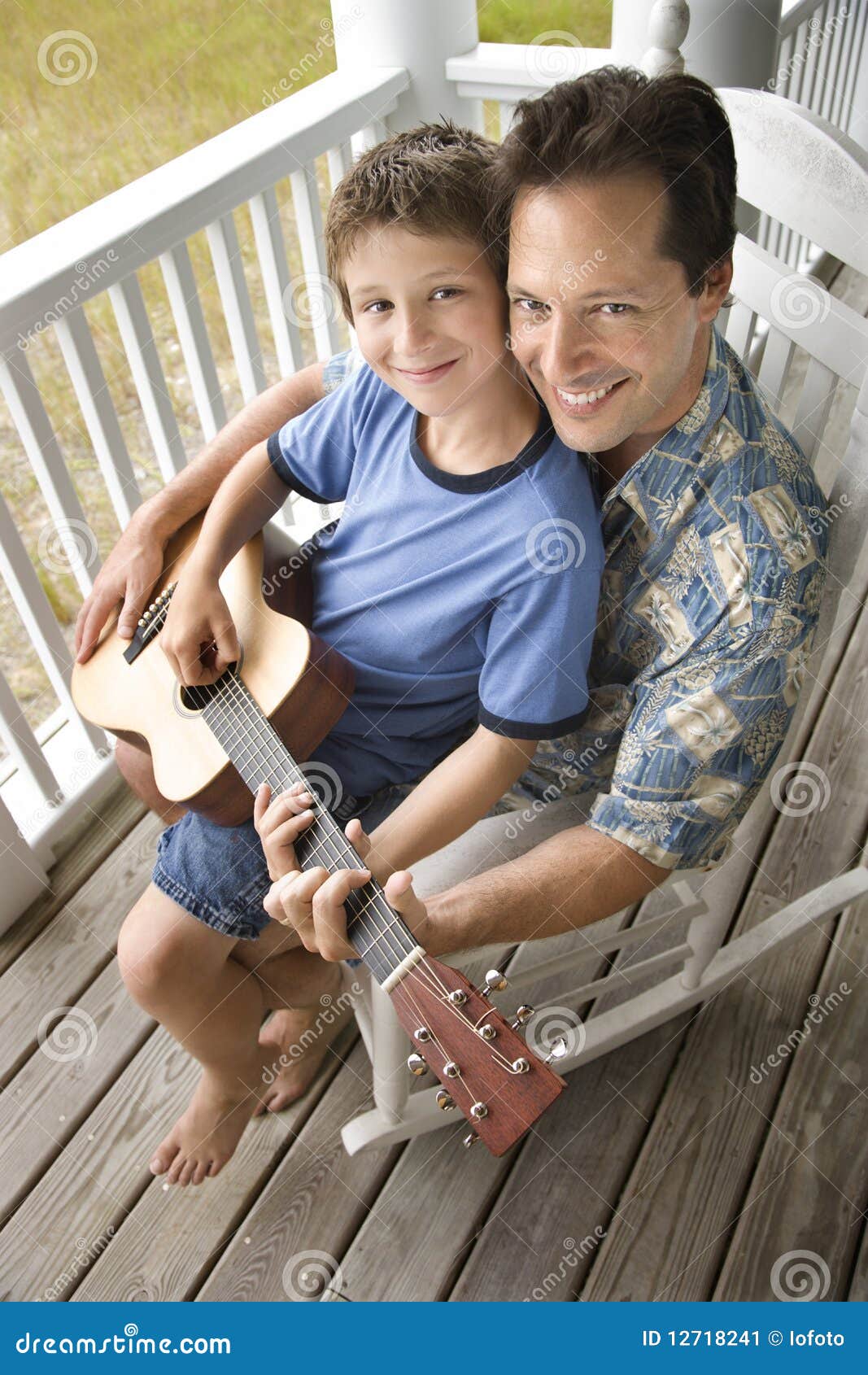 playing on the porch