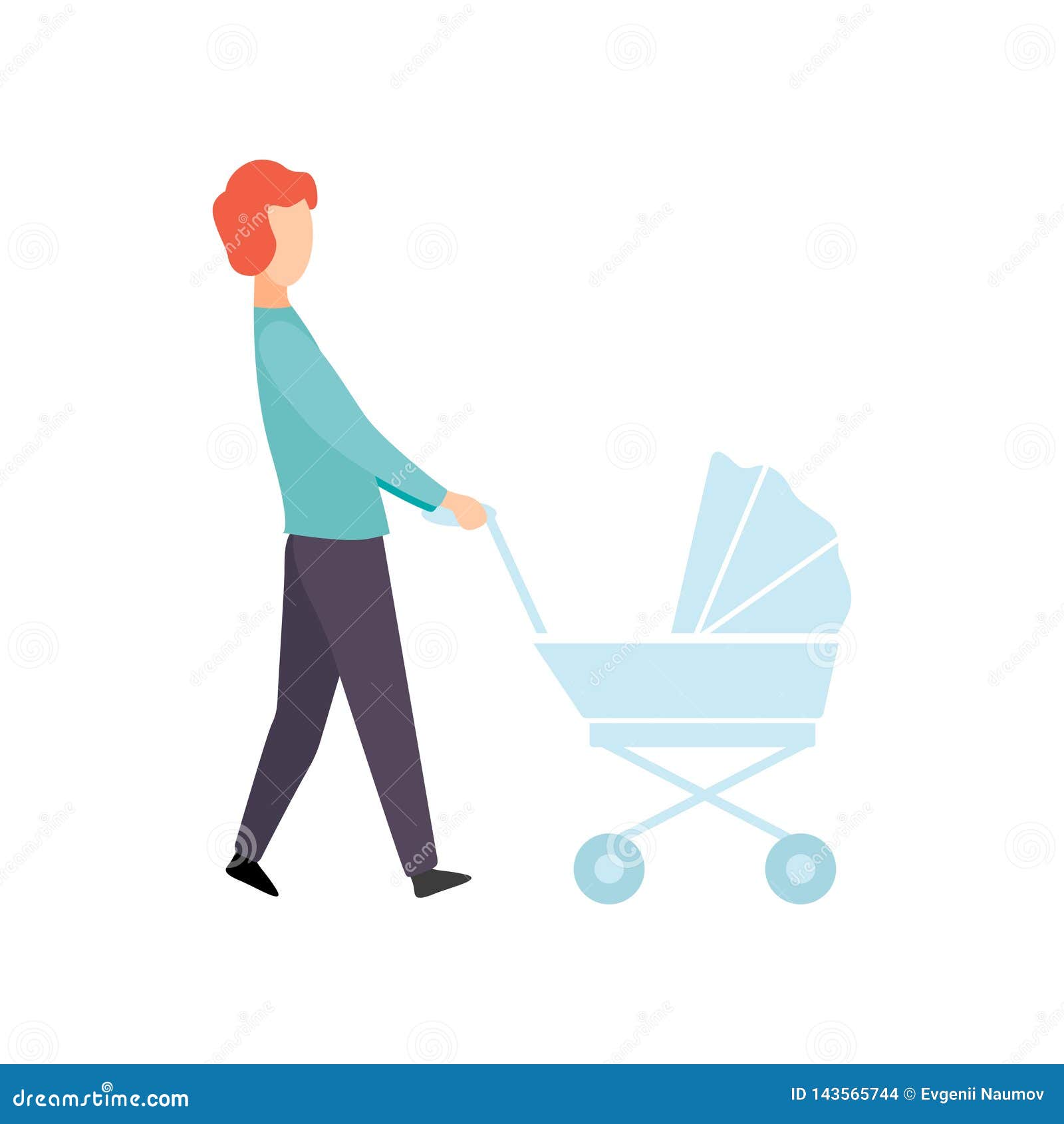 childcare vector stroller