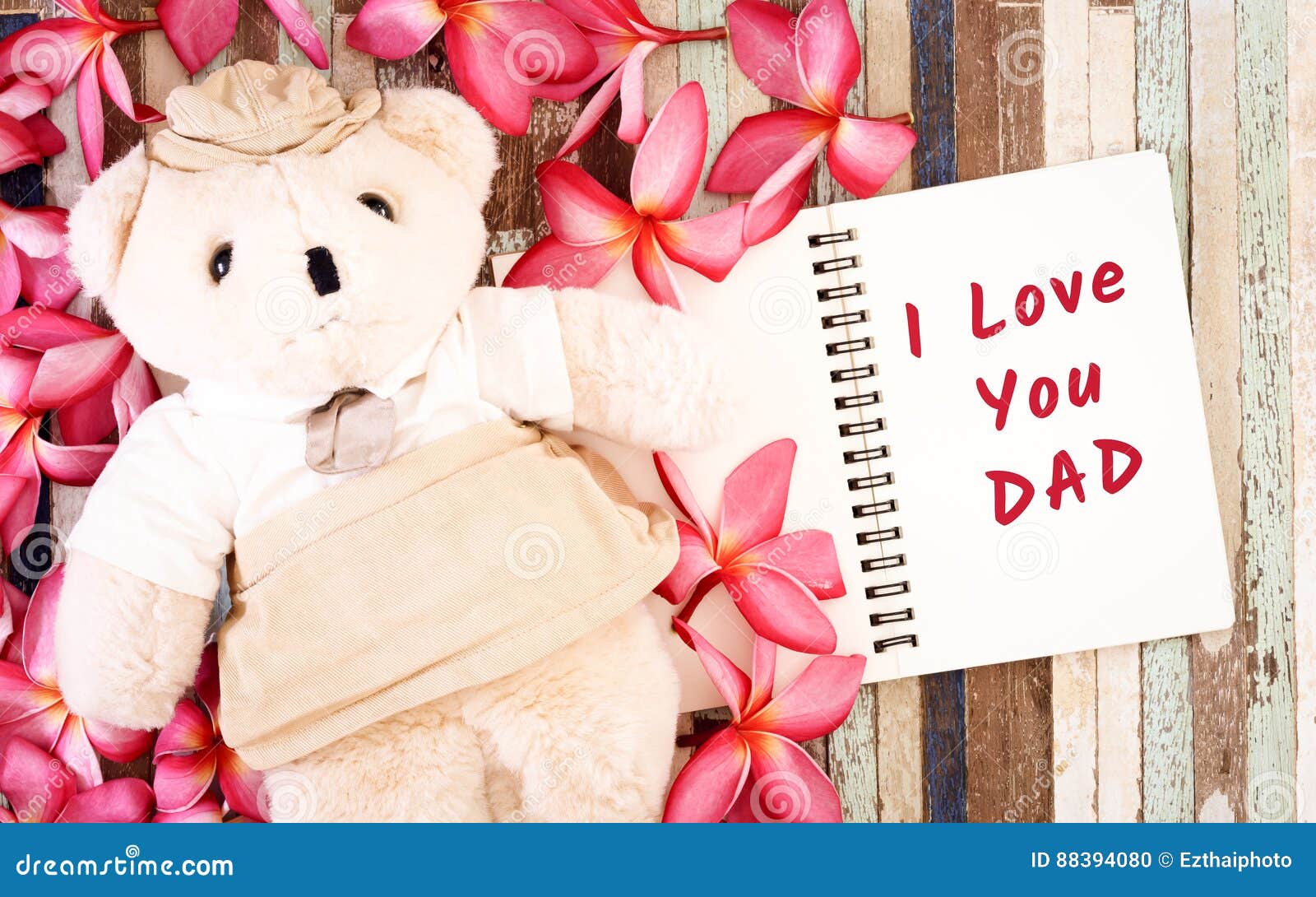 Fathers Day Greeting Card Concepts with I Love You Dad Text and ...