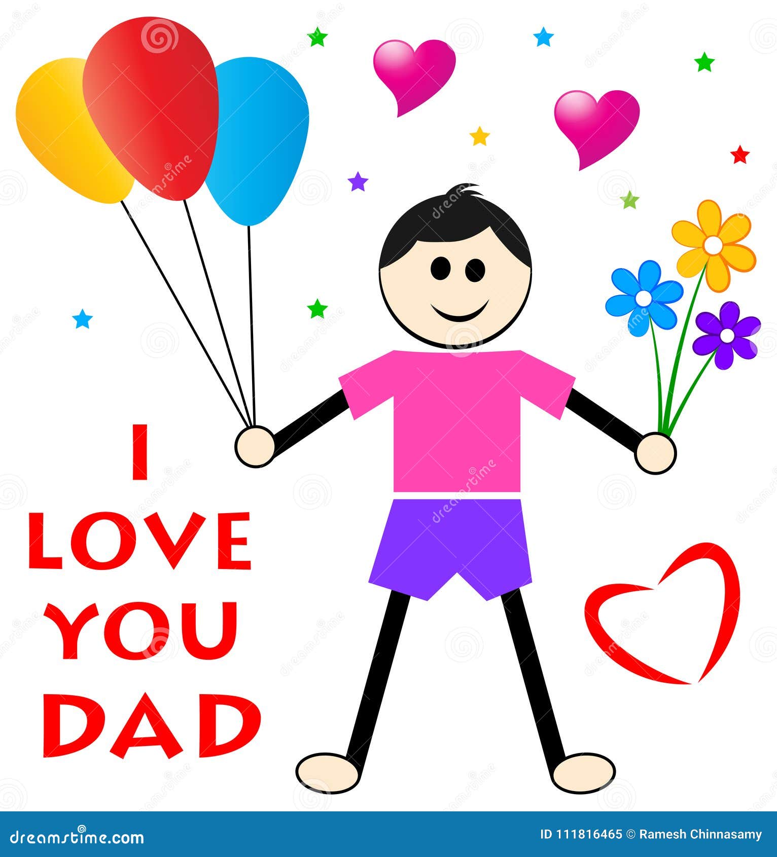 Fathers Day Wishes from Son Stock Vector - Illustration of ...