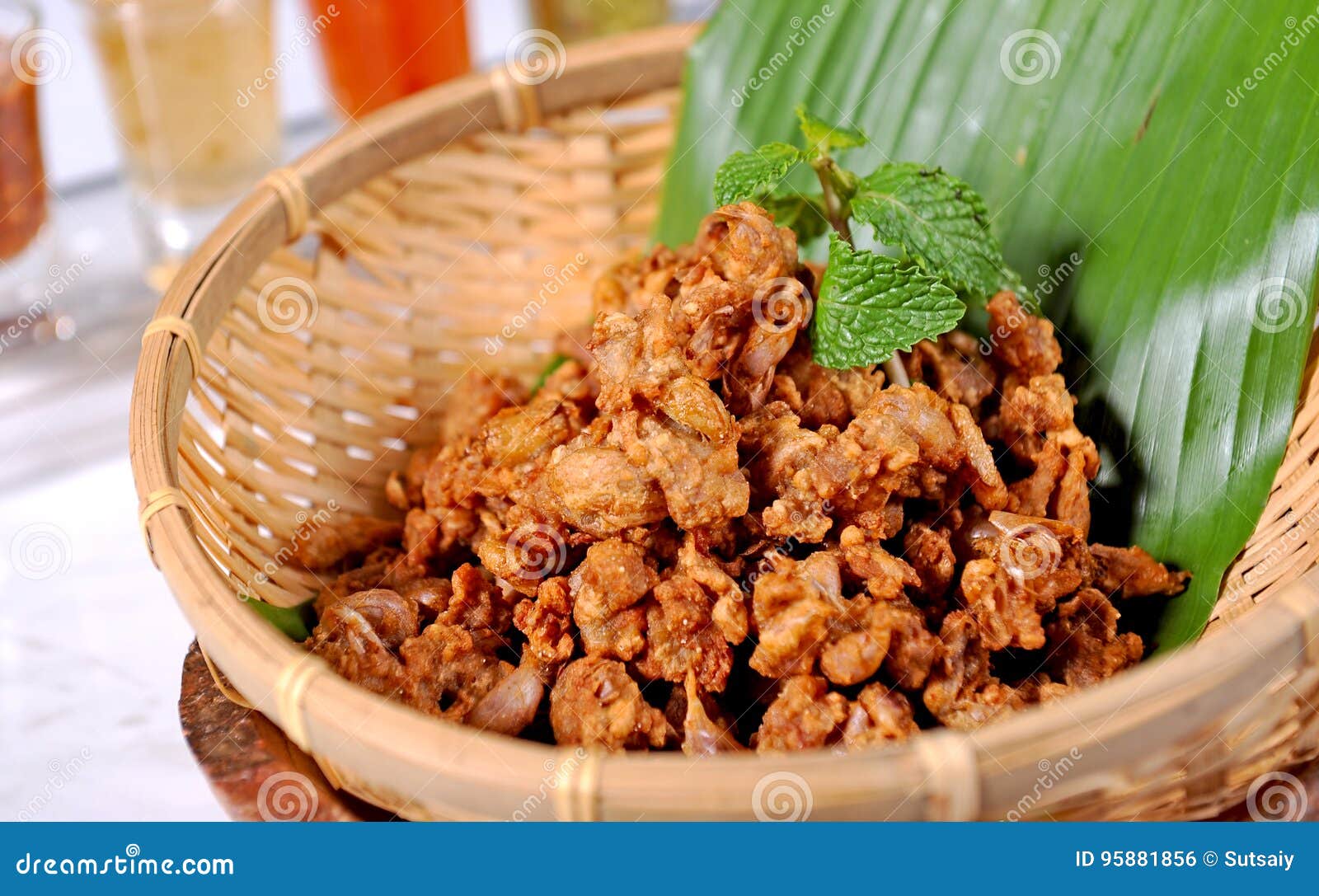 Fatty Pork Rinds stock photo. Image of board, frying 95881856
