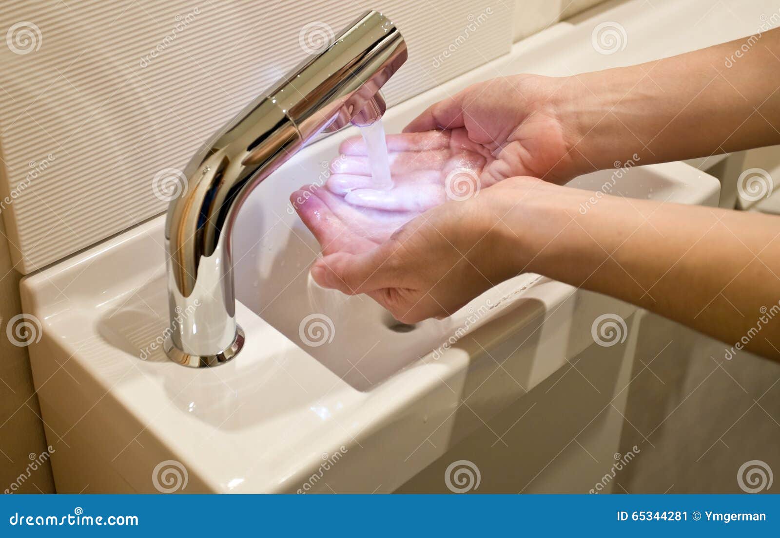 Faucet With Led Lights Stock Image Image Of Wash Tiny 65344281