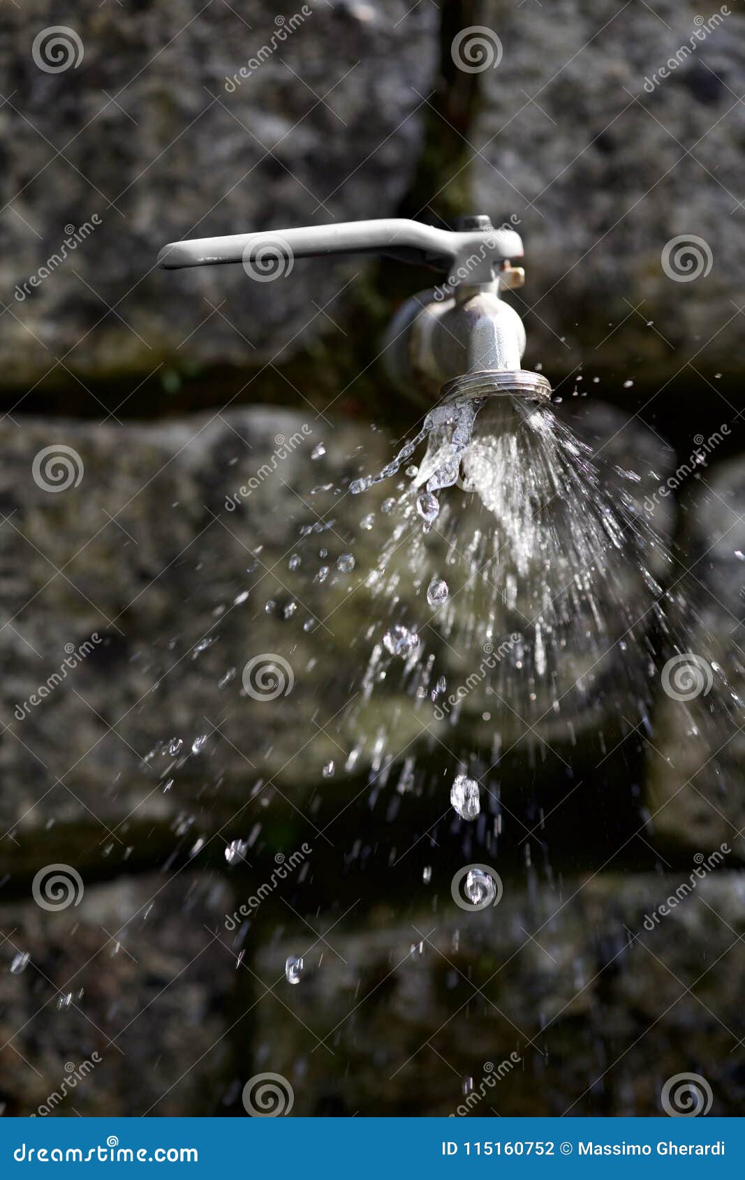 Faucet With Refreshing Water Splash Stock Photo Image Of Flowing