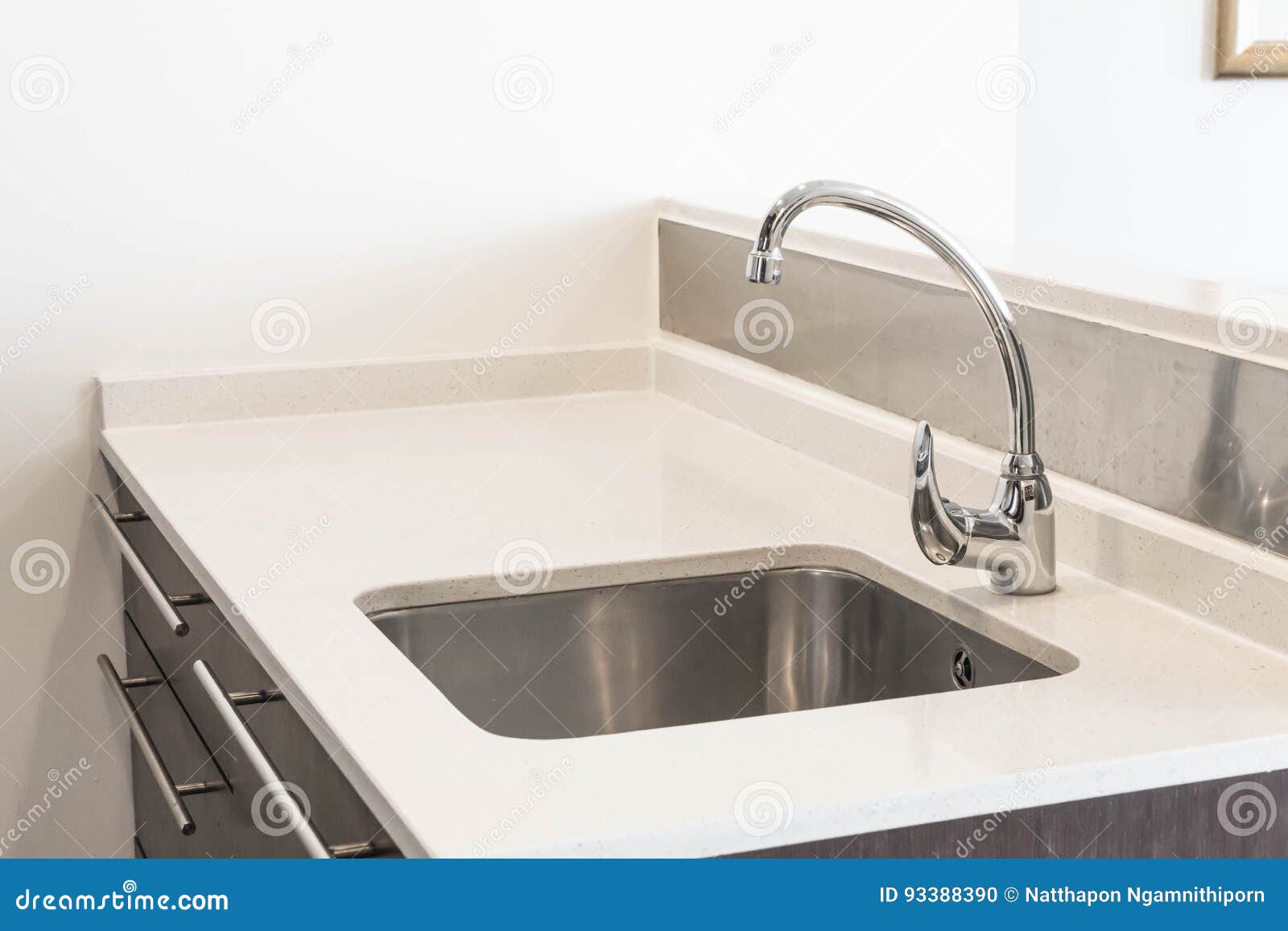 Faucet Sink and Water Tab Decoration in Kitchen Room Stock Photo ...