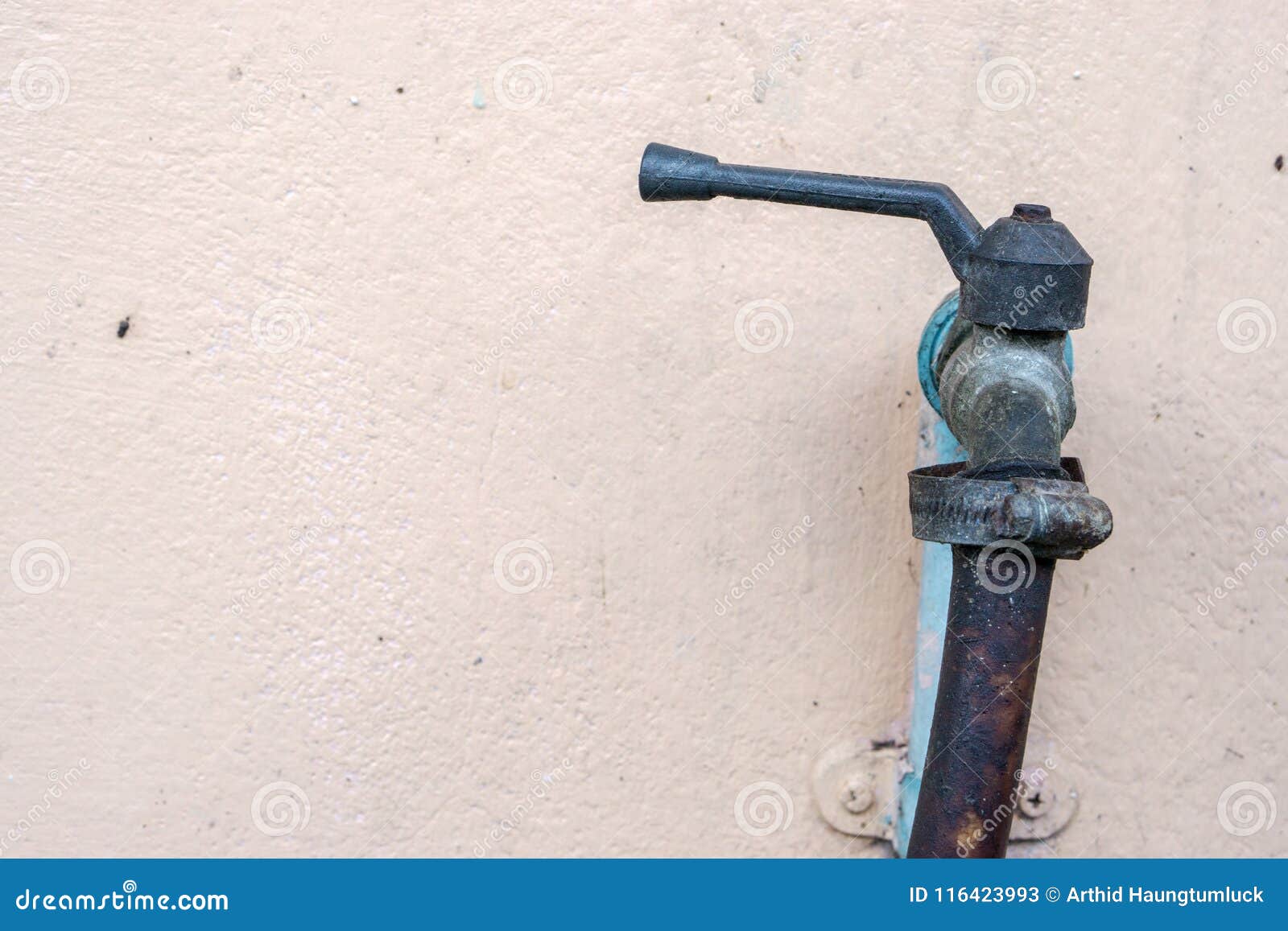 Water Faucet With Grass At Outdoor House Stock Image Image Of