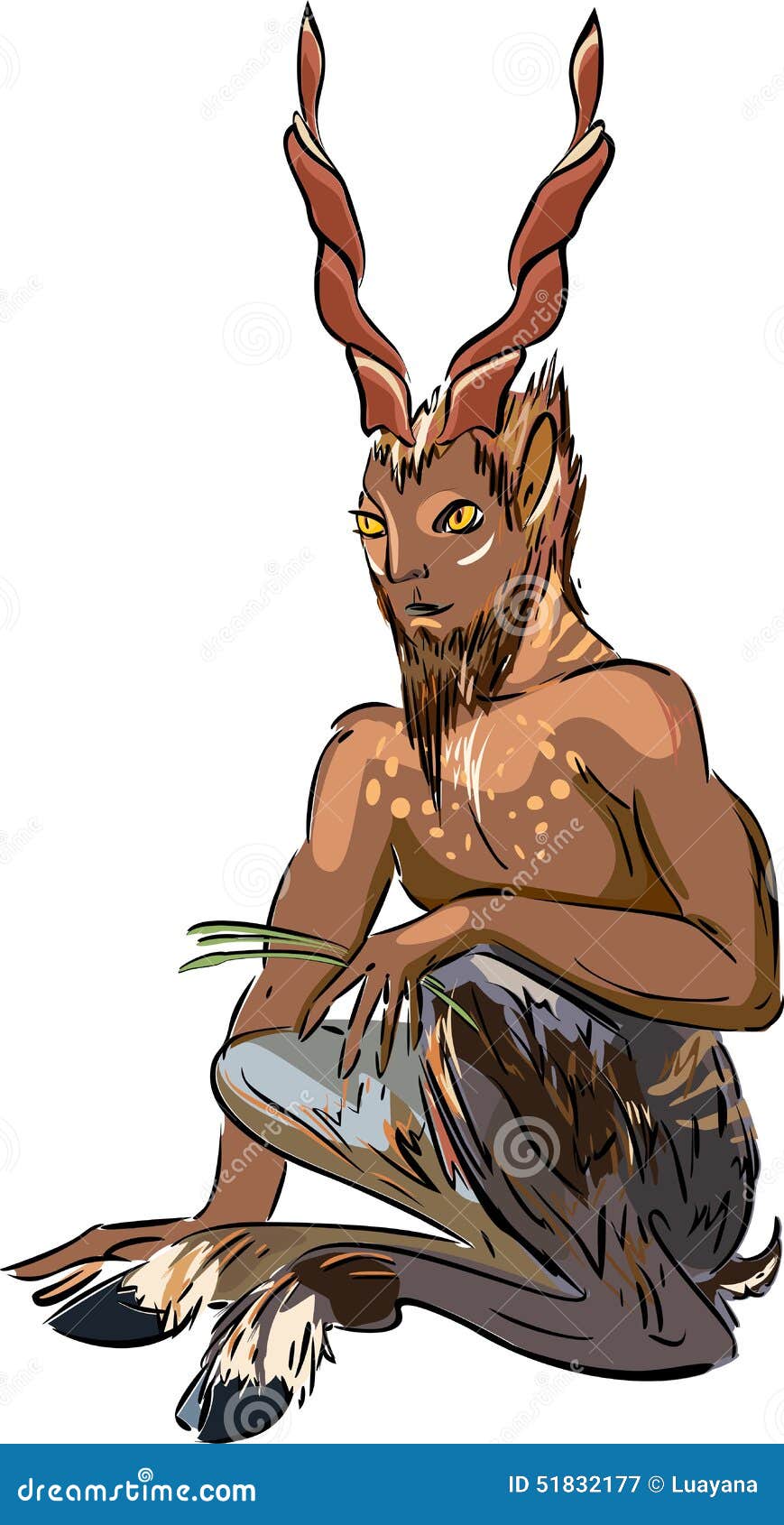 Faun stock vector. Illustration of nature, mythology 51832177