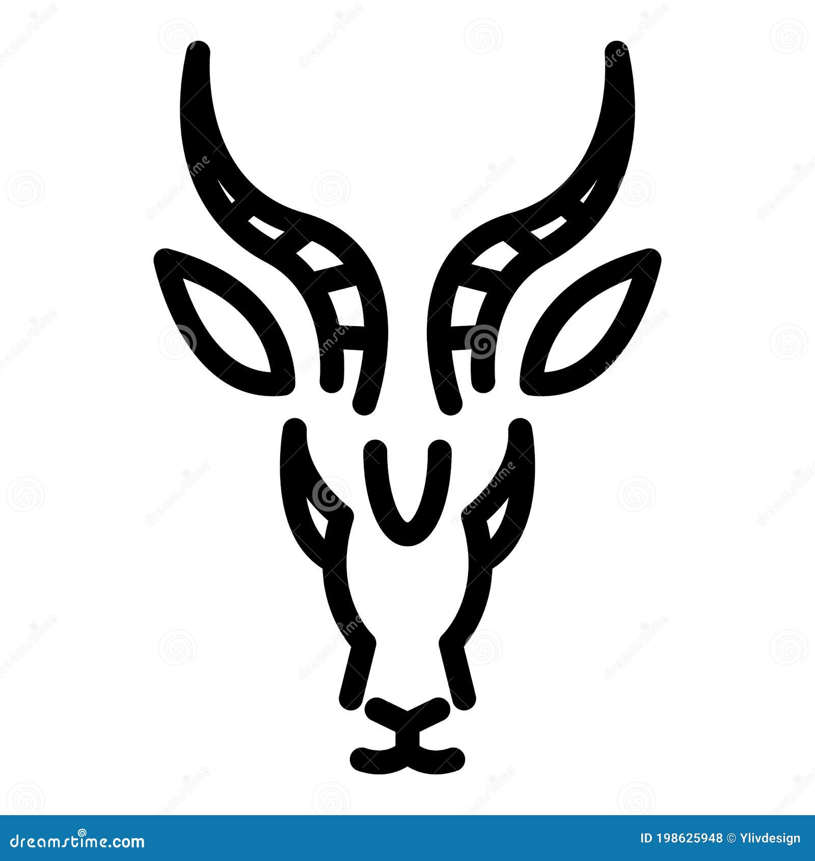 faune gazelle icon, outline style