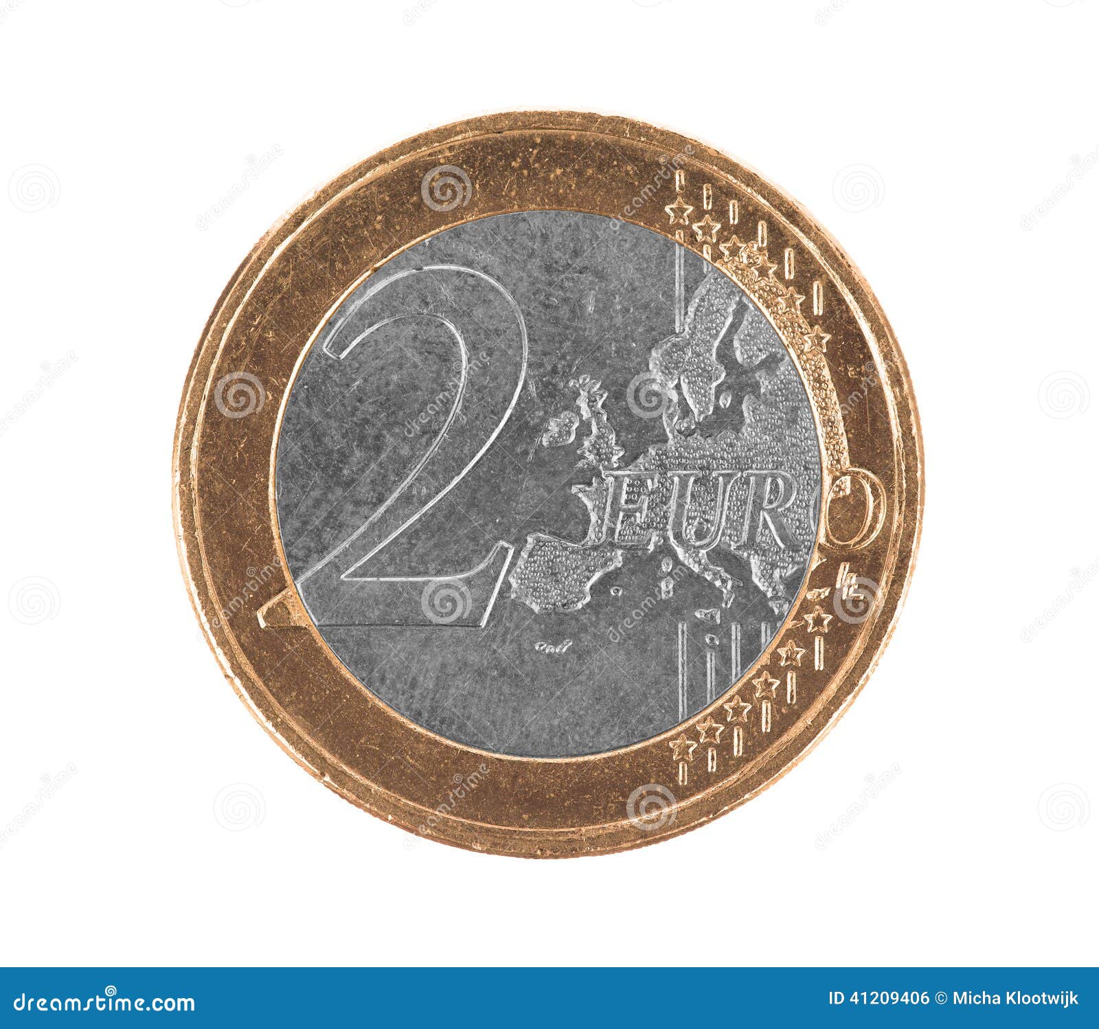 Fausse Euro Pièce De Monnaie, Euro 2 Photo stock - Image du