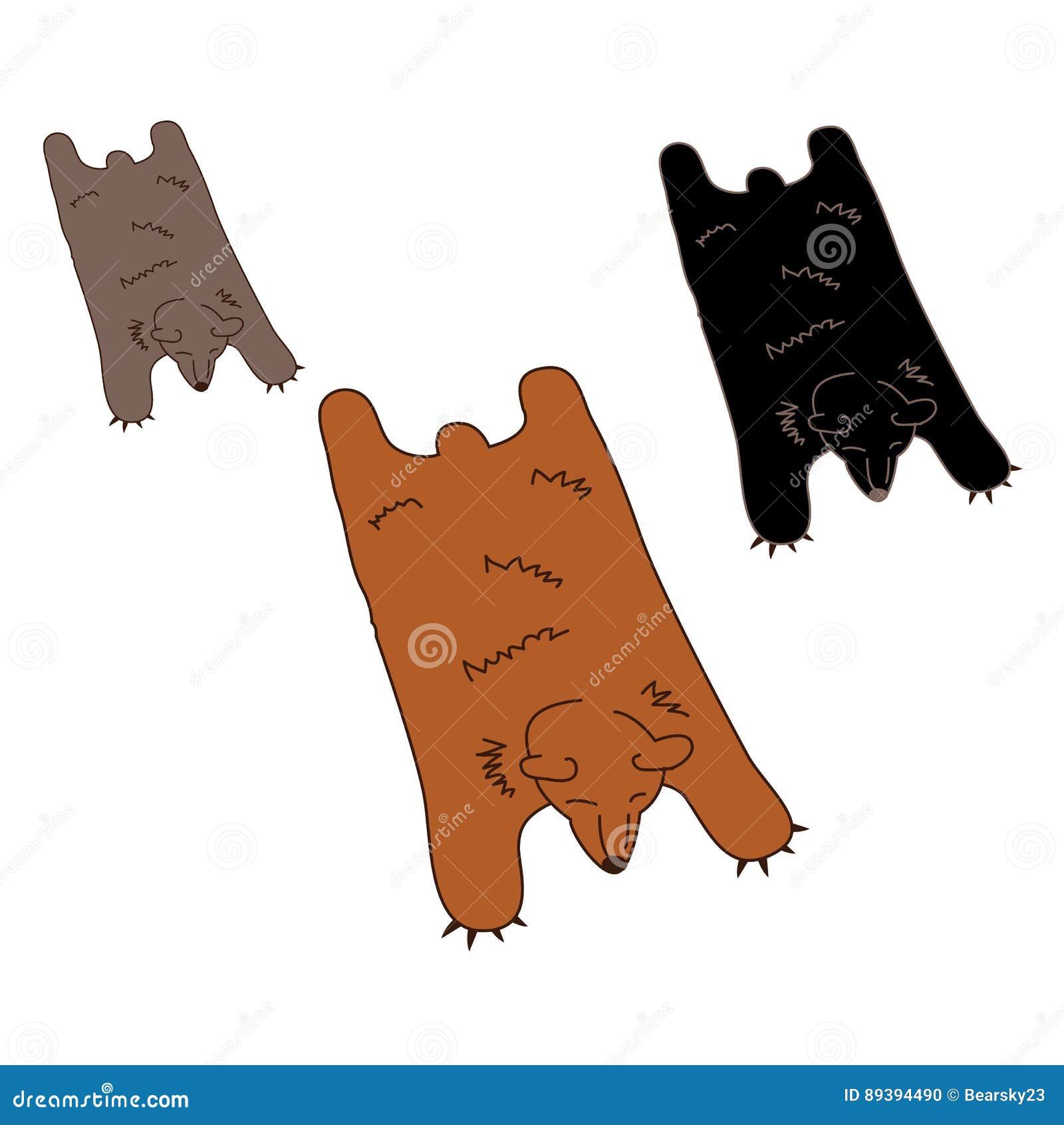 Faux Bear Skin Rug stock vector. Illustration of collection 89394490