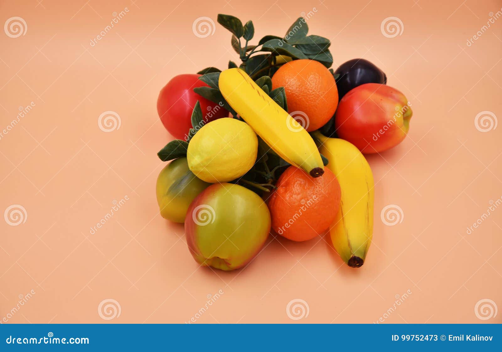 Faux Fruits and vegetables stock image. Image of apple 99752473