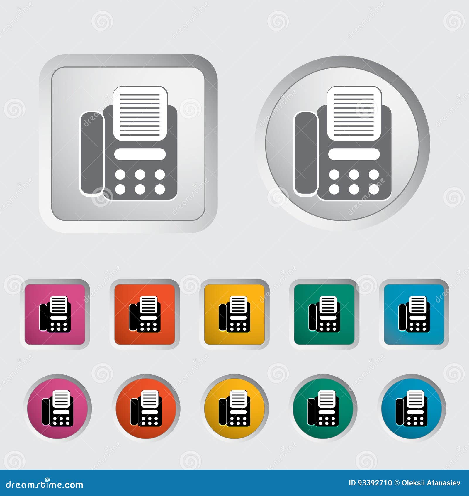 Fax icon. stock vector. Illustration of space, icon, phone 93392710