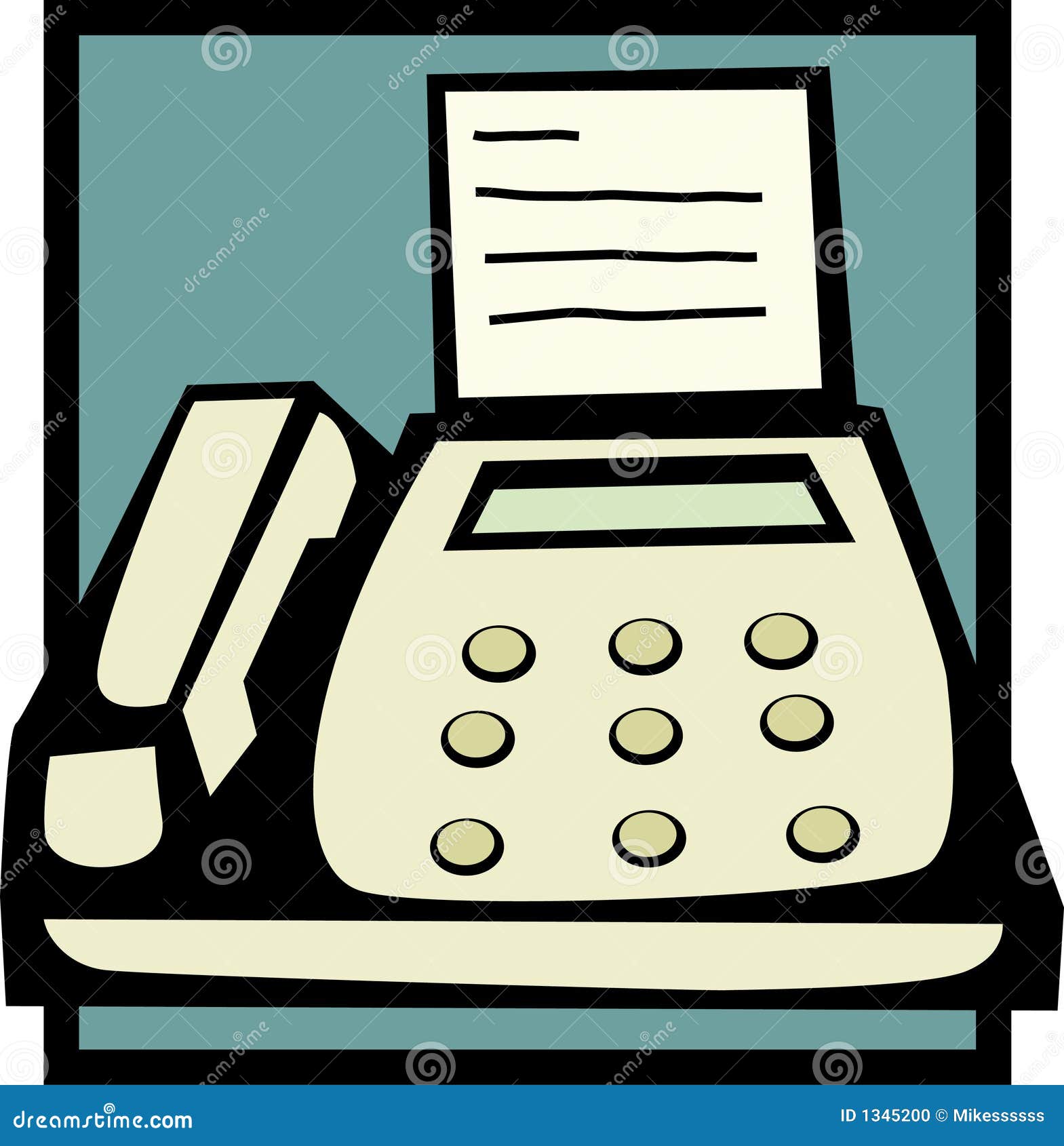 Fax Machine Vector Illustration Stock Vector Illustration of call