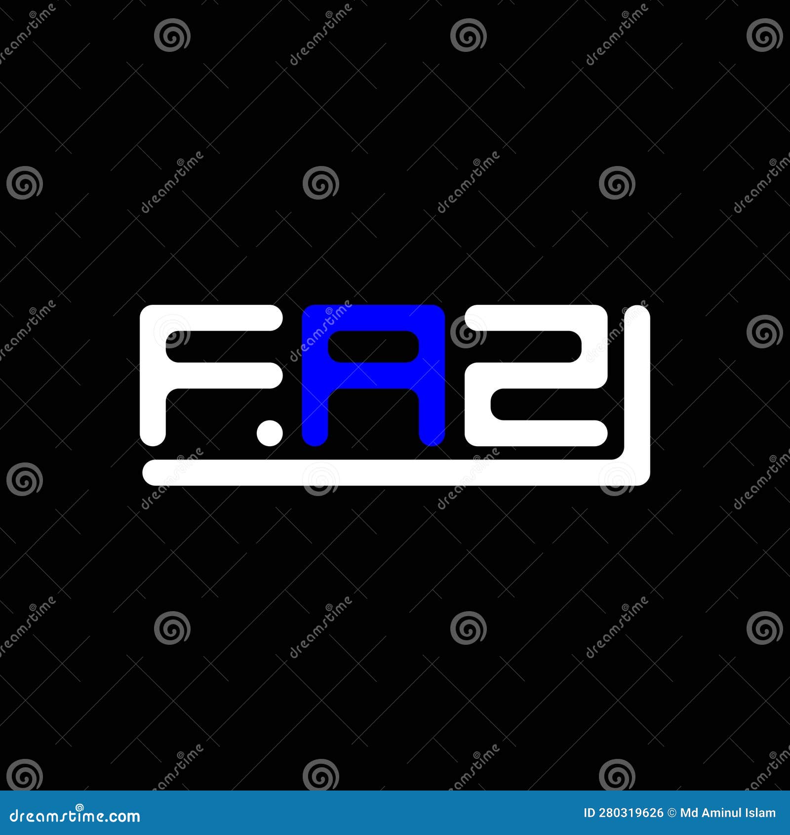faz letter logo creative  with  graphic, faz