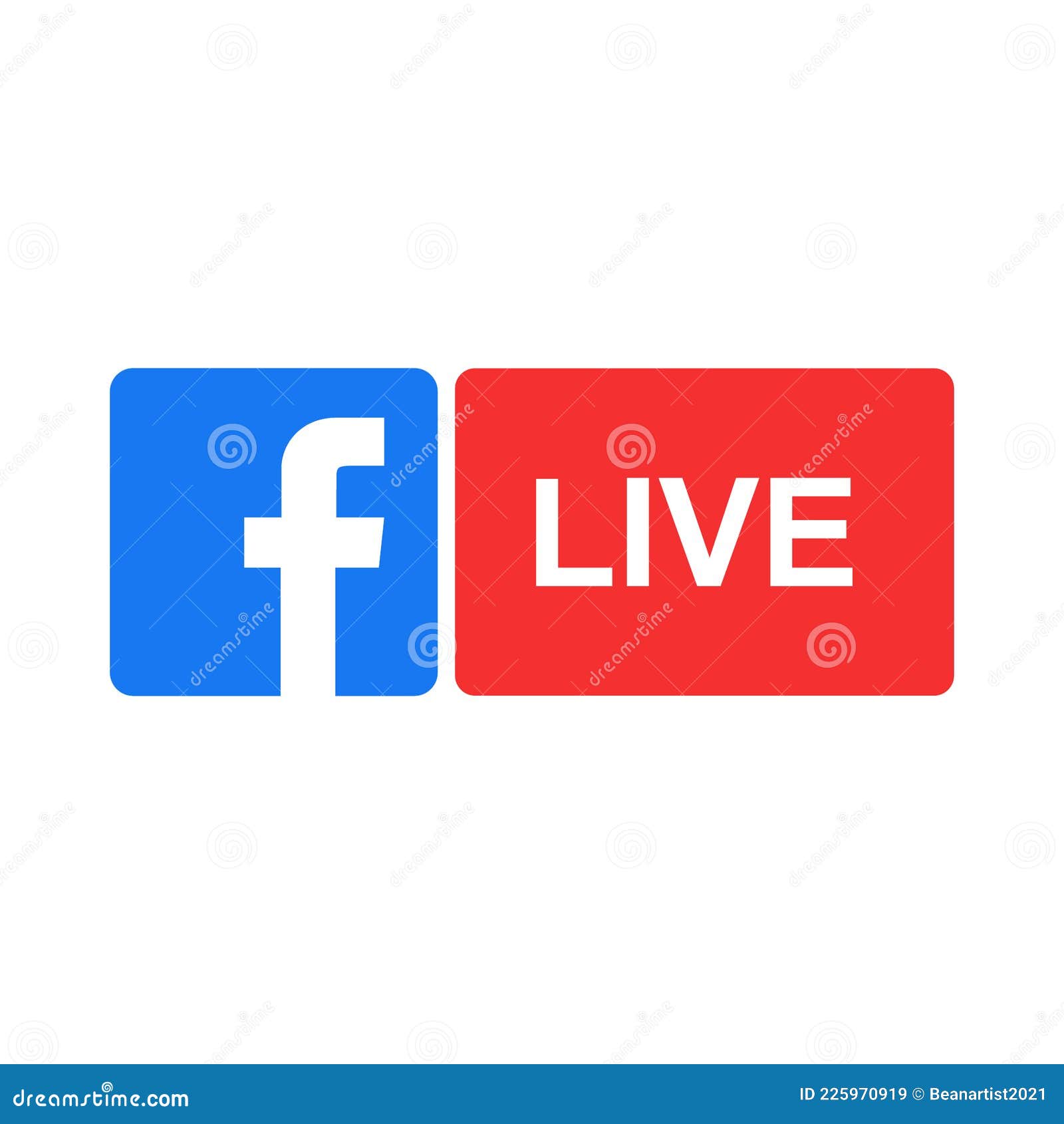 Facebook Live Black And White Cartoon Vector