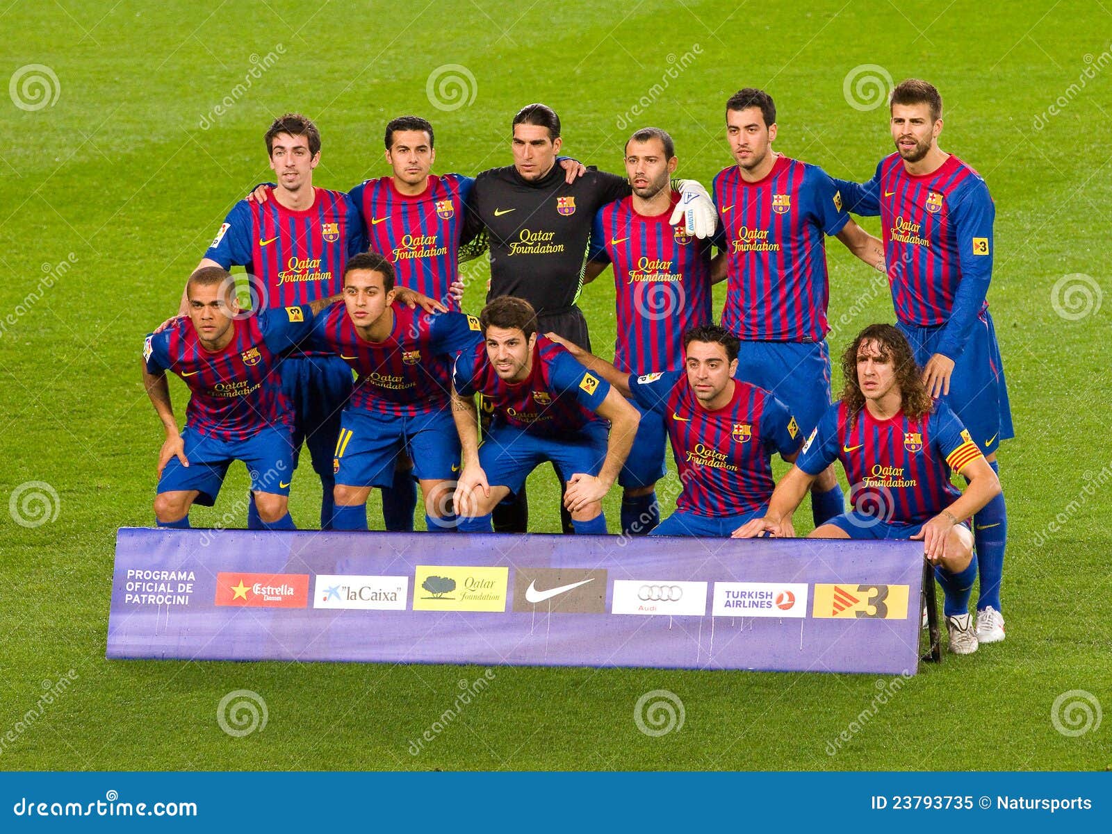 FC Barcelona lineup editorial image. Image of alves, match - 237937351300 x 993