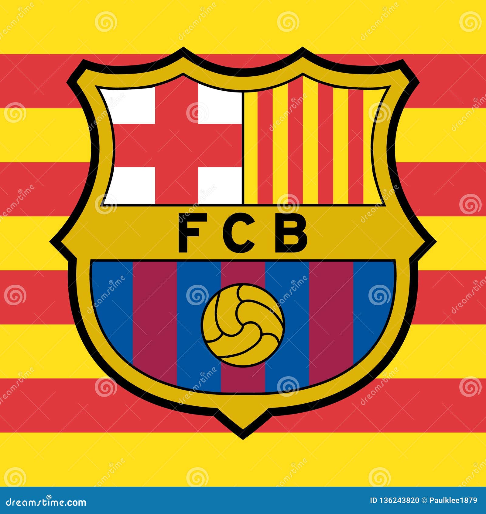 FC Barcelona Logo Editorial Vector Editorial Image - Illustration of