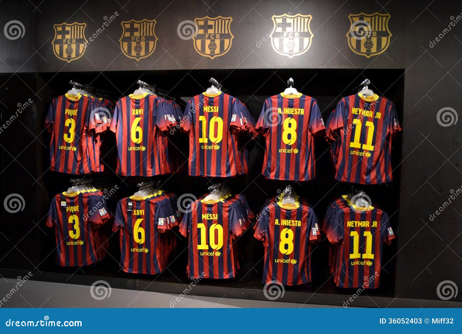 FC Barcelona Shirts in FC Barcelona Shop, Spain Editorial Stock Photo -  Image of sale, colors: 36052403