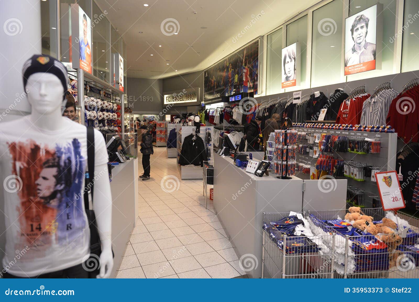 FC Basel official fanshop editorial stock photo. Image of store - 35953373