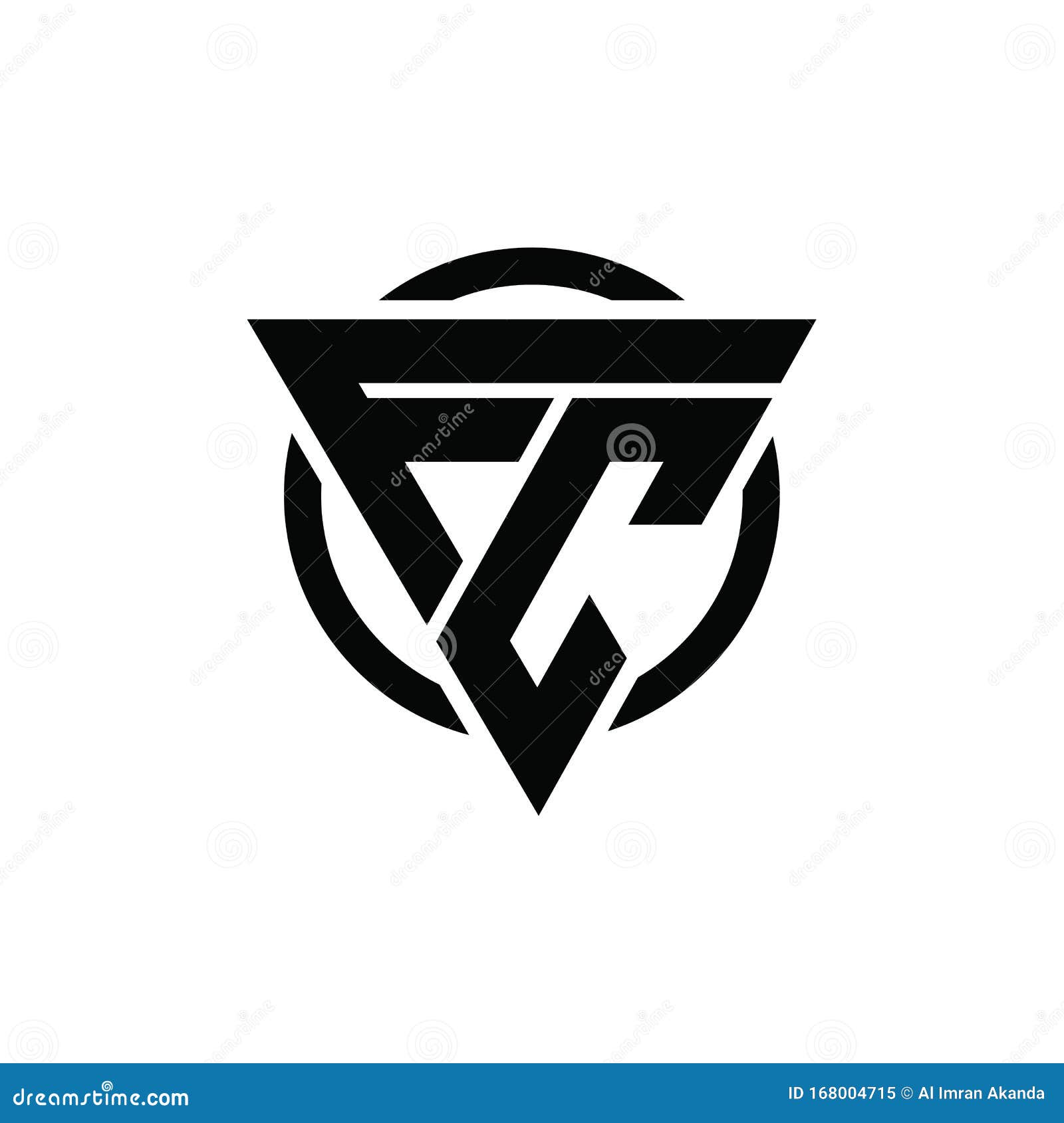 FC CF Trianagle Circle Logo Design Concept for Corporate Company ...