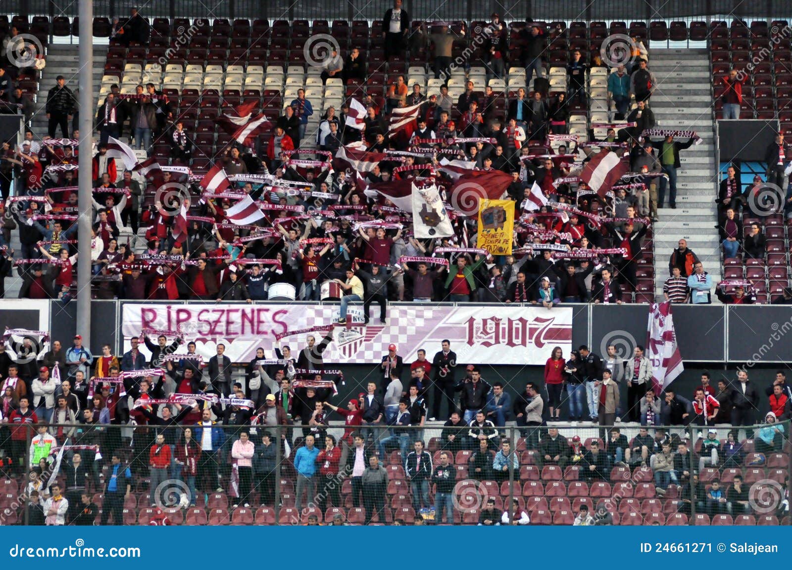 Fc Cfr Cluj Team Supporters Romania Editorial Photo Image Of Cluj Crowd 24661271