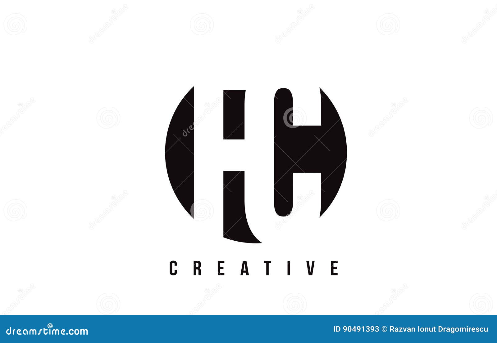 FC F C White Letter Logo Design with Circle Background. Stock Vector ...