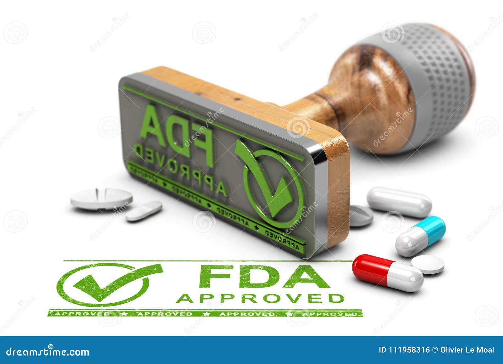 FDA Approved Drugs stock illustration. Illustration of