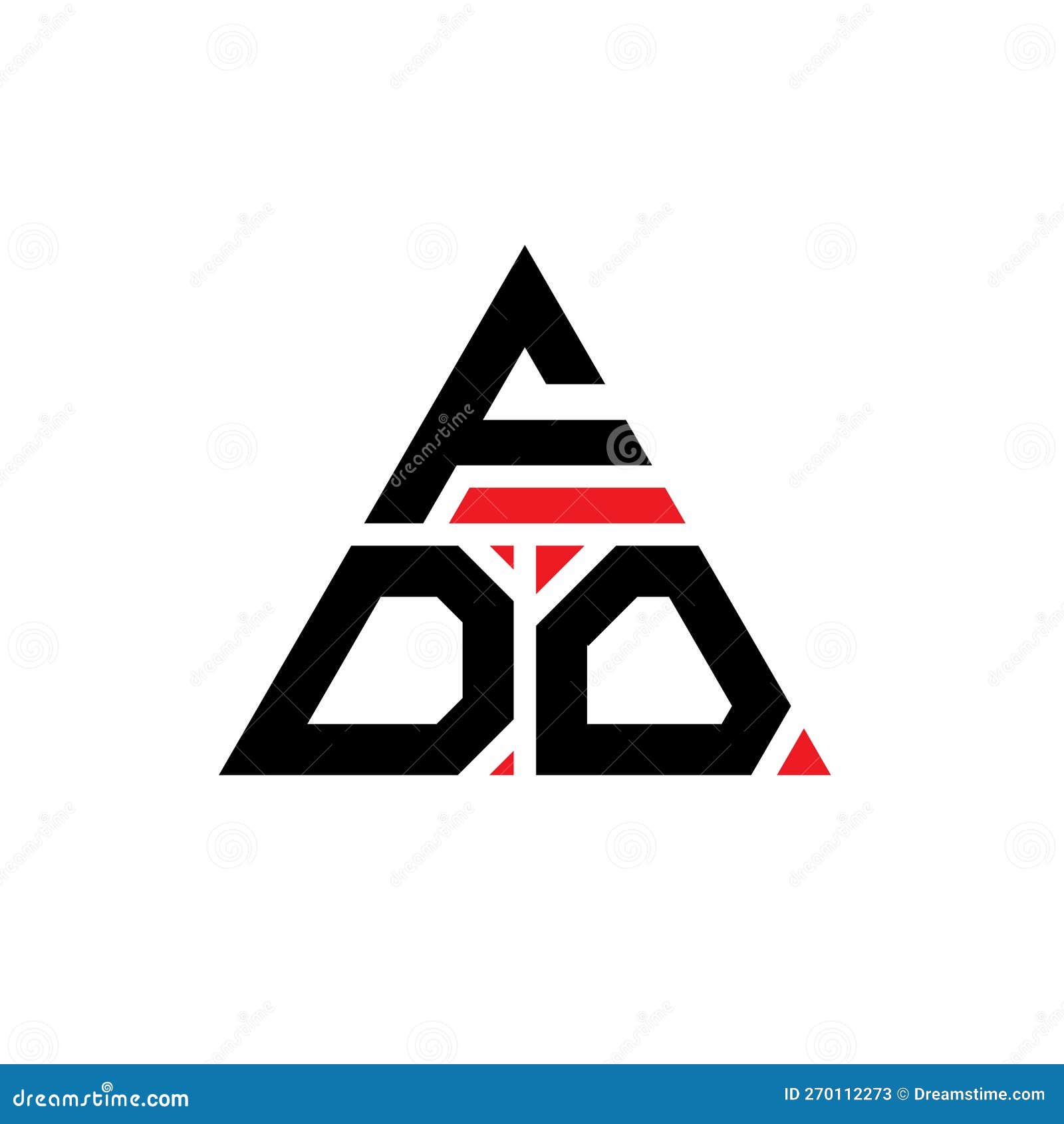 fdo triangle letter logo  with triangle . fdo triangle logo  monogram. fdo triangle  logo template with red