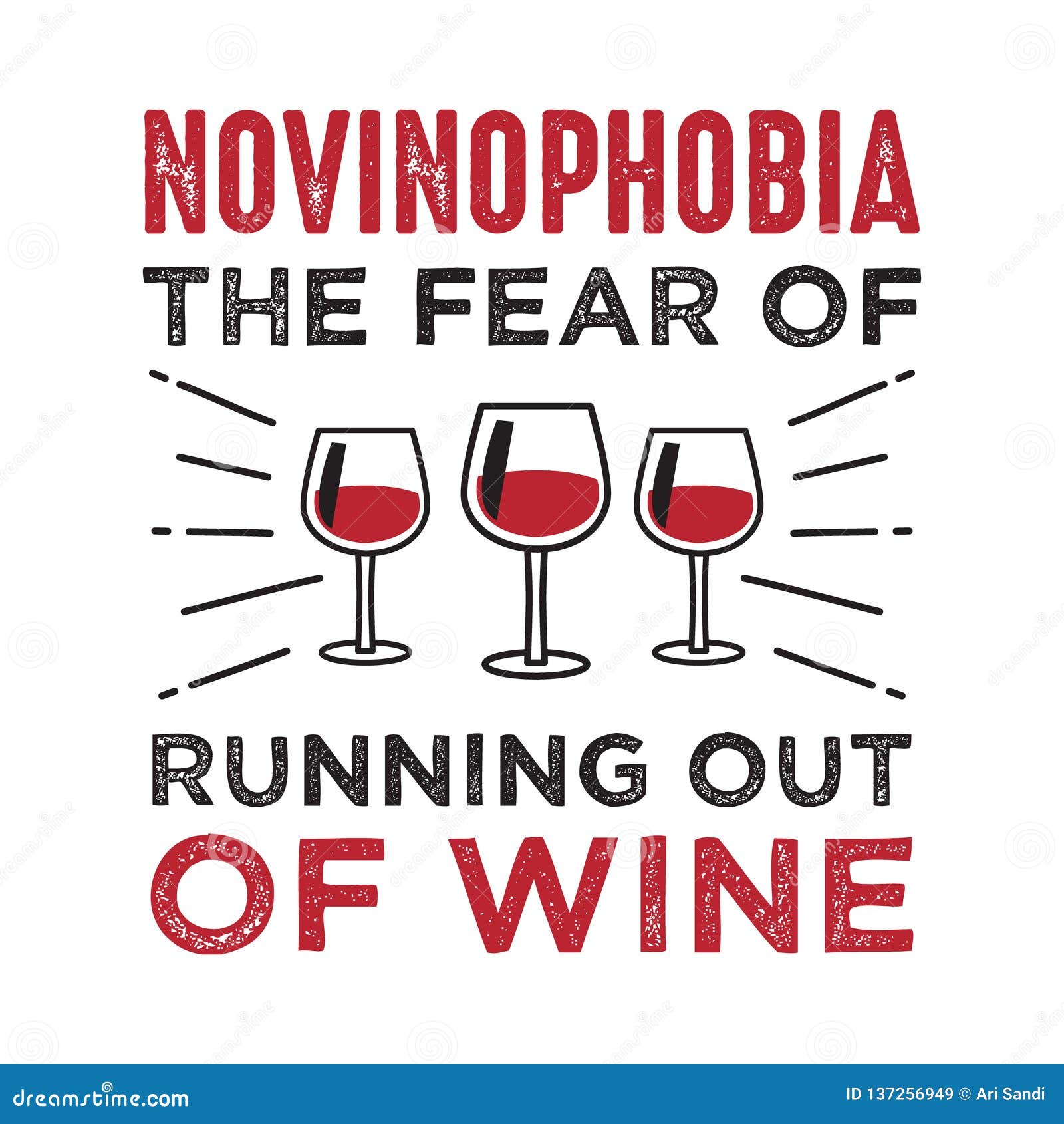 The Fear of Running Out of Wine Good for Print Stock Illustration