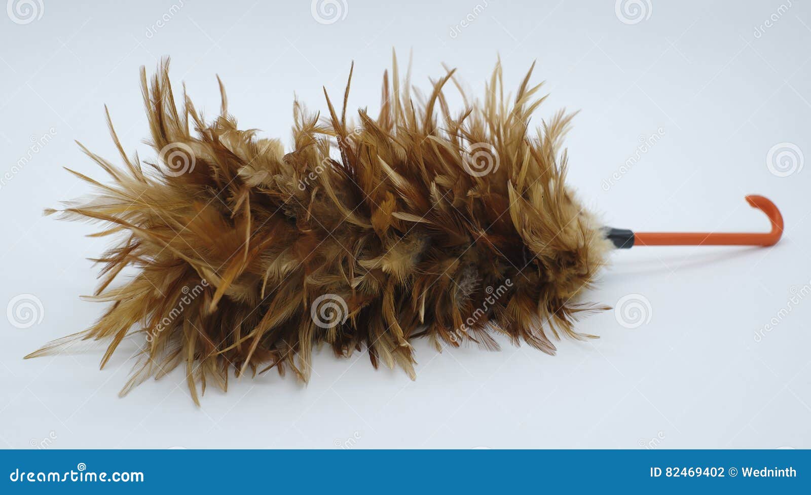 Feather Broom Isolated on White Colour Background Stock Photo Image