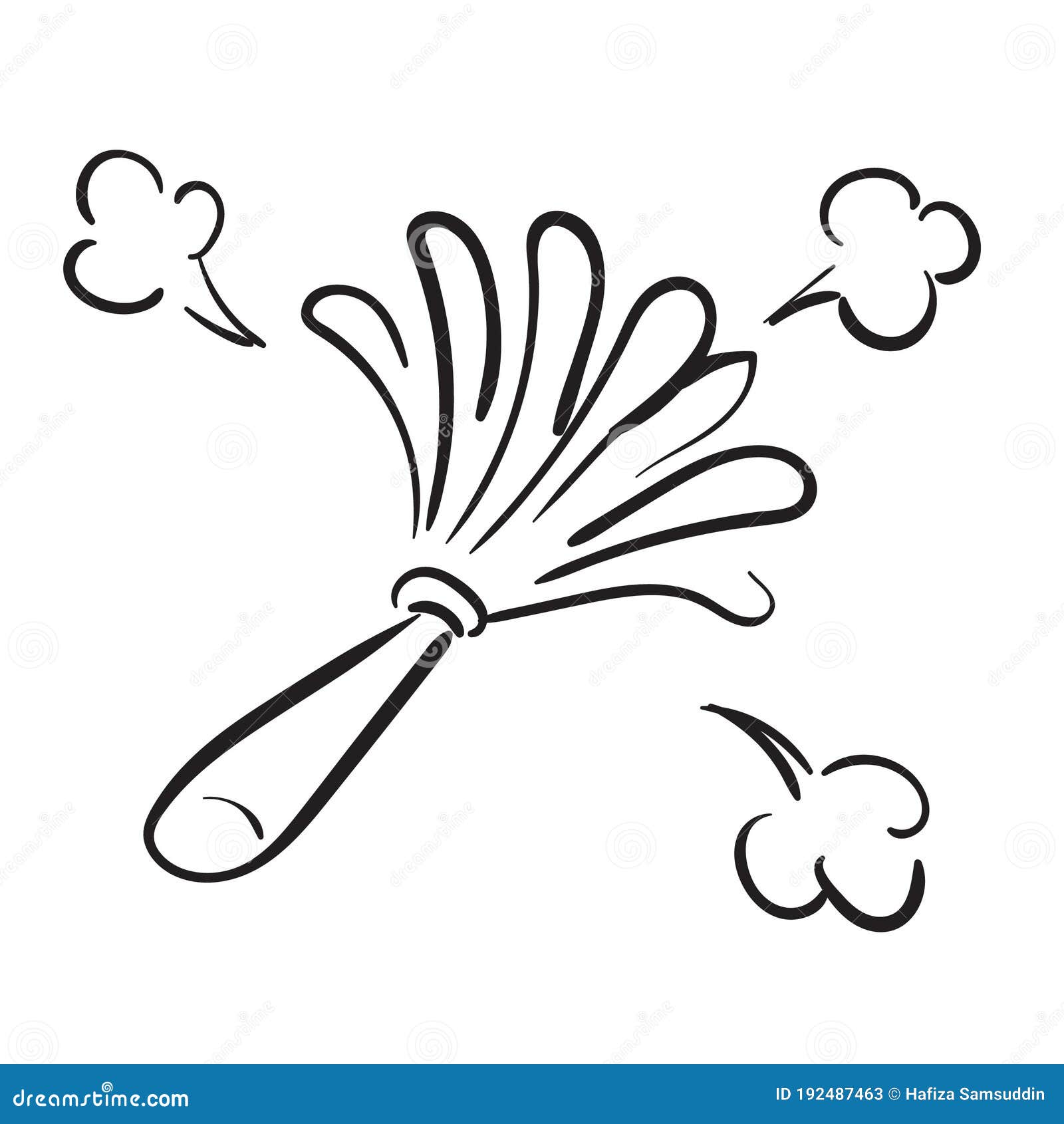 Feather duster. Vector illustration decorative design