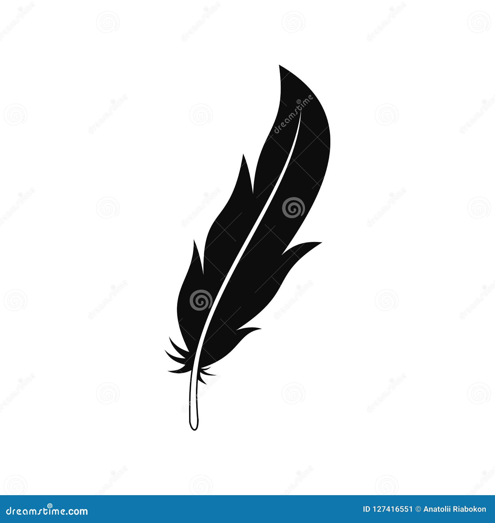 Download Feather icon, simple style stock vector. Illustration of ...