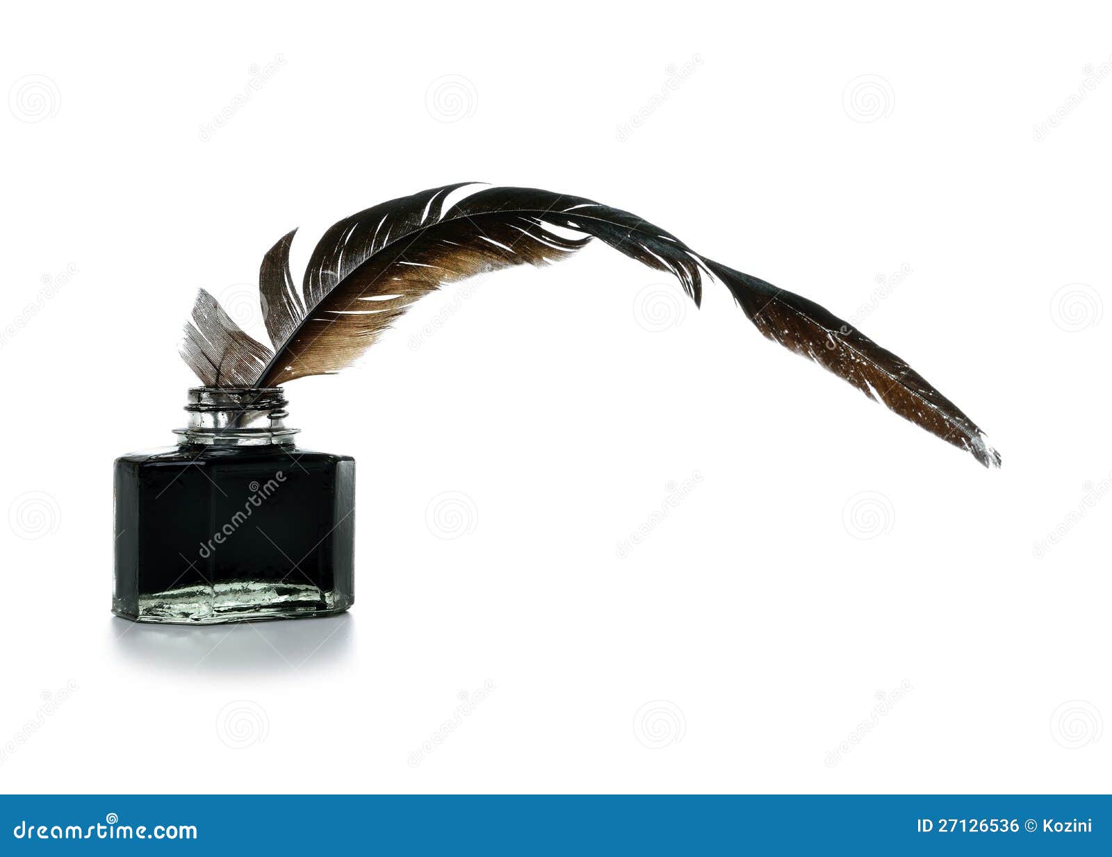 feather and ink bottle