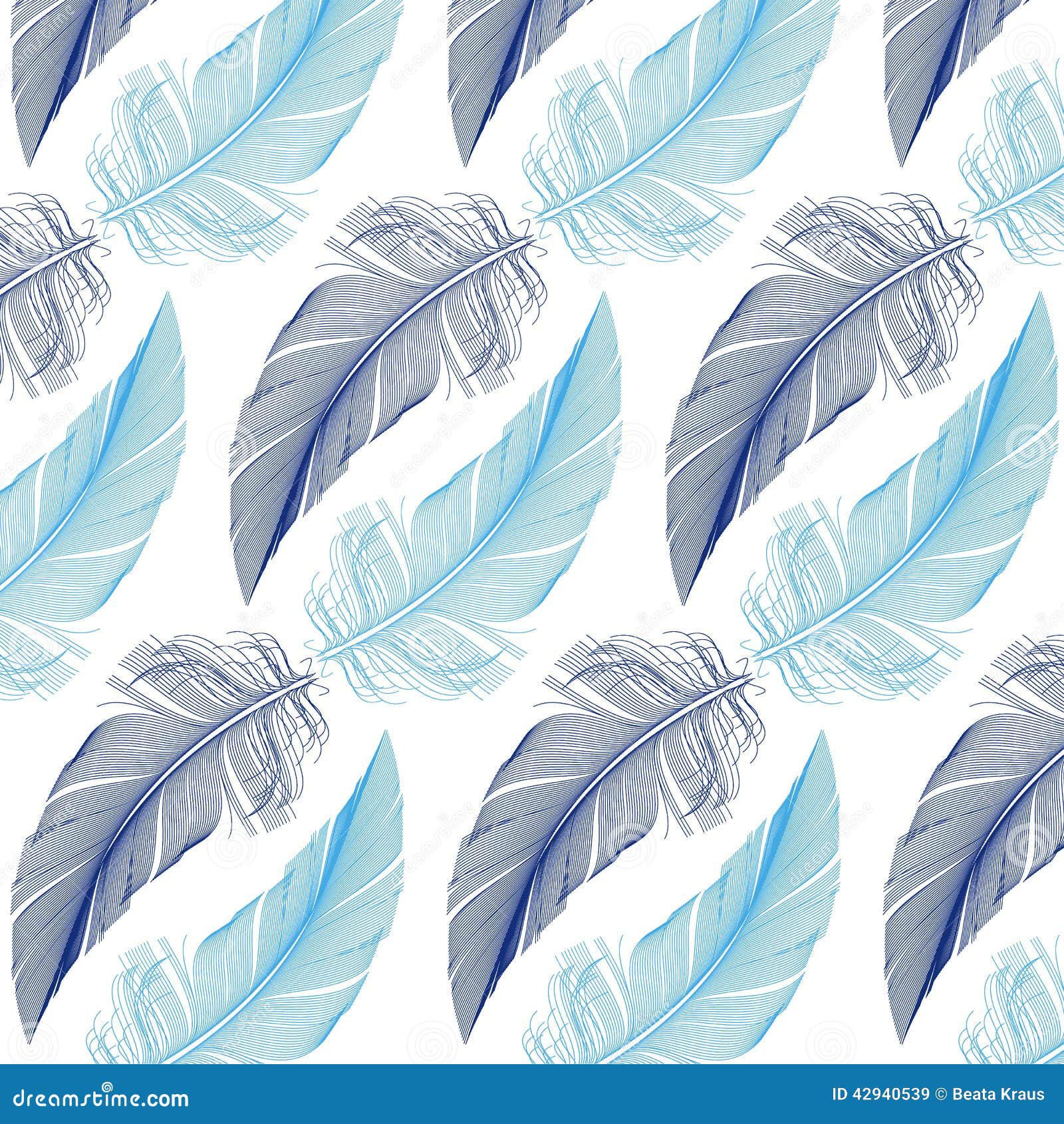 Feather Seamless Pattern Vector Stock Vector Illustration Of Tiled Wallpaper