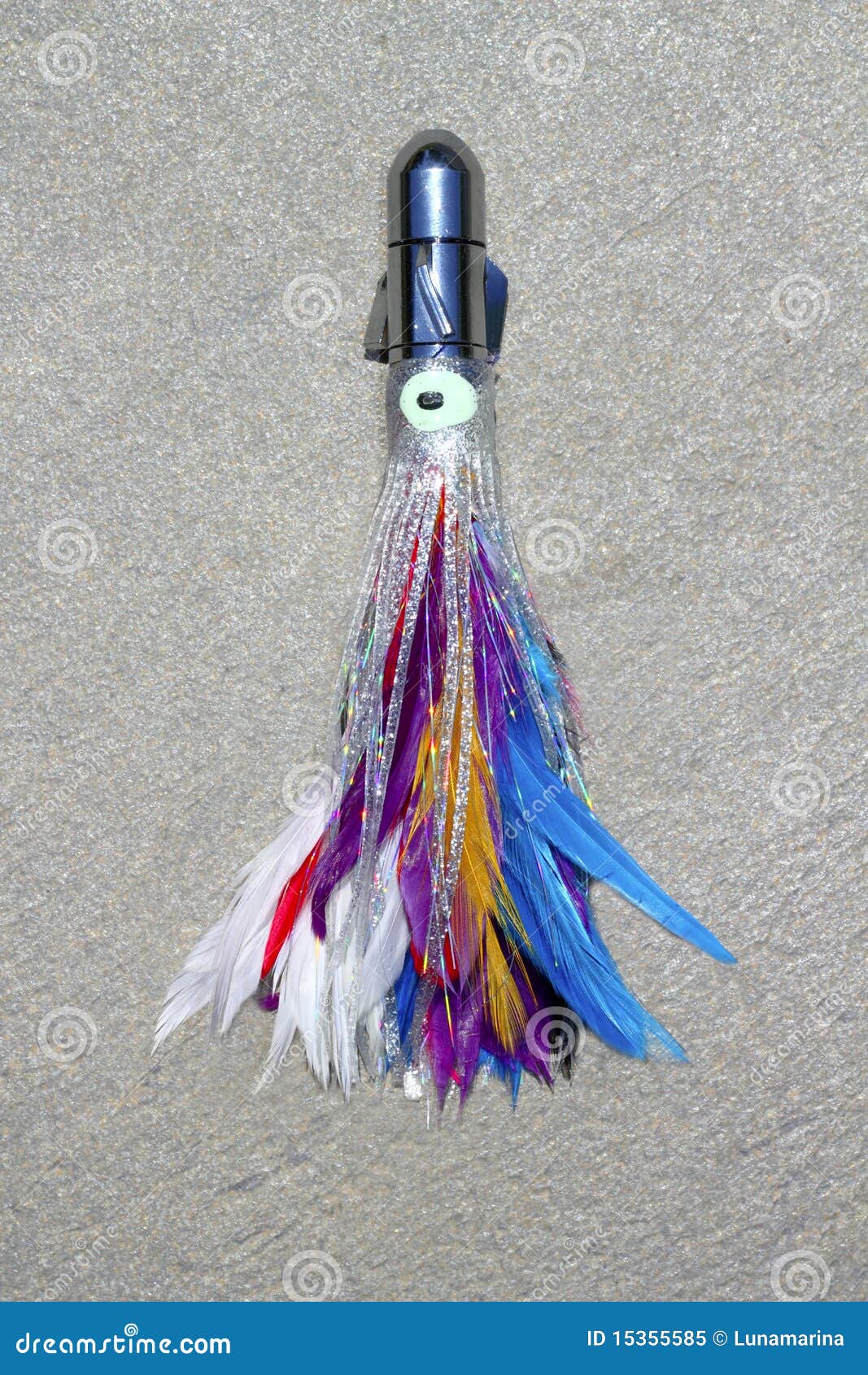 Feather Skirted Lure for Big Game Angler Fish Stock Image Image of