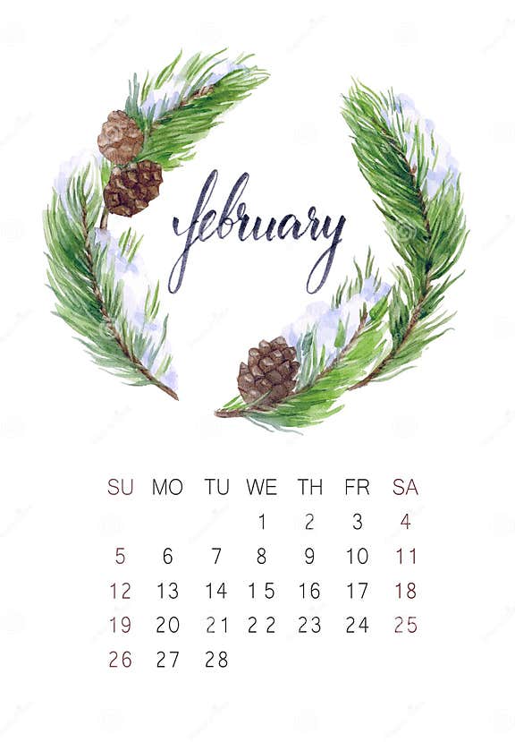 Februar-Kalender stock abbildung. Illustration von mode - 79209216