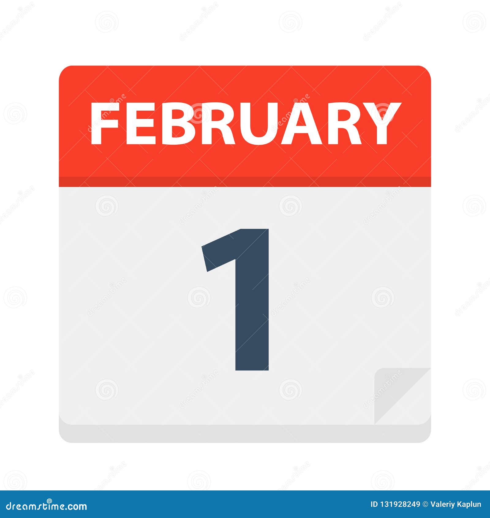 February 1 Calendar Icon Stock Vector Illustration Of Icon 131928249