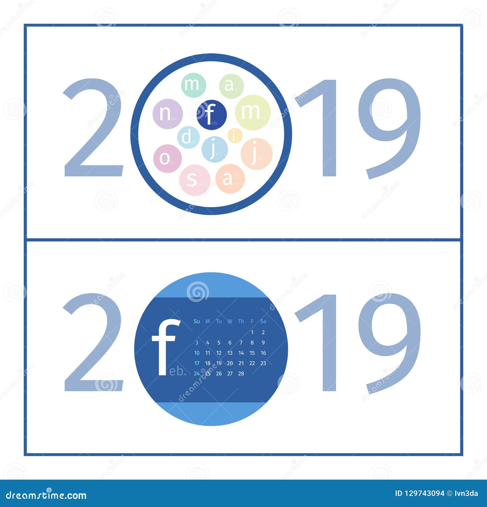 february-calendar-page-template-2019-stock-vector-illustration-of
