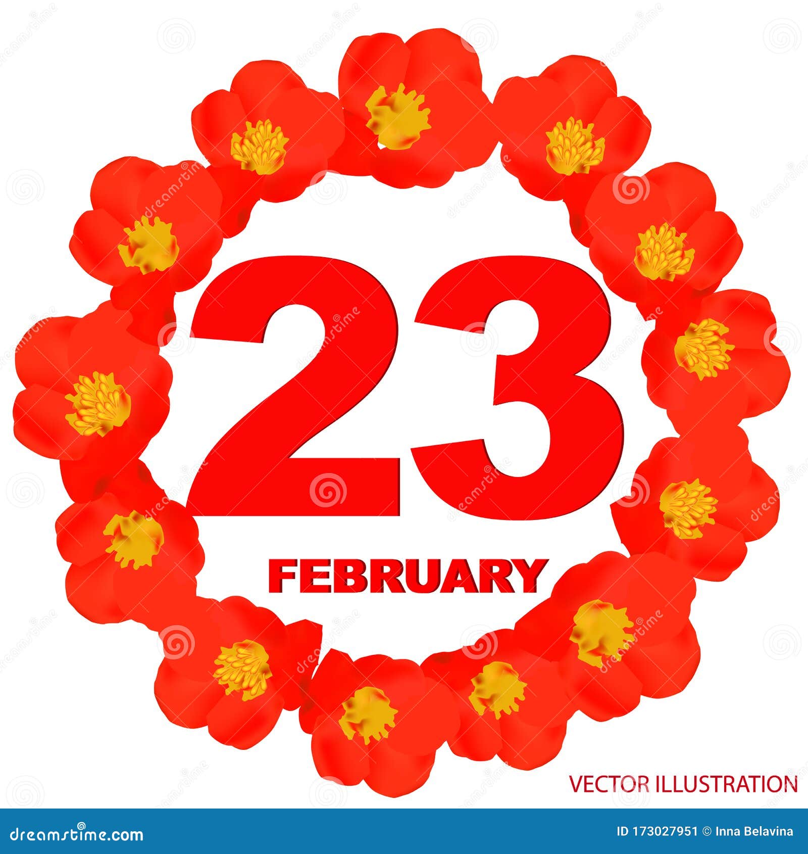 february 23 icon. for planning important day. banner for holidays. february twenty third.  .
