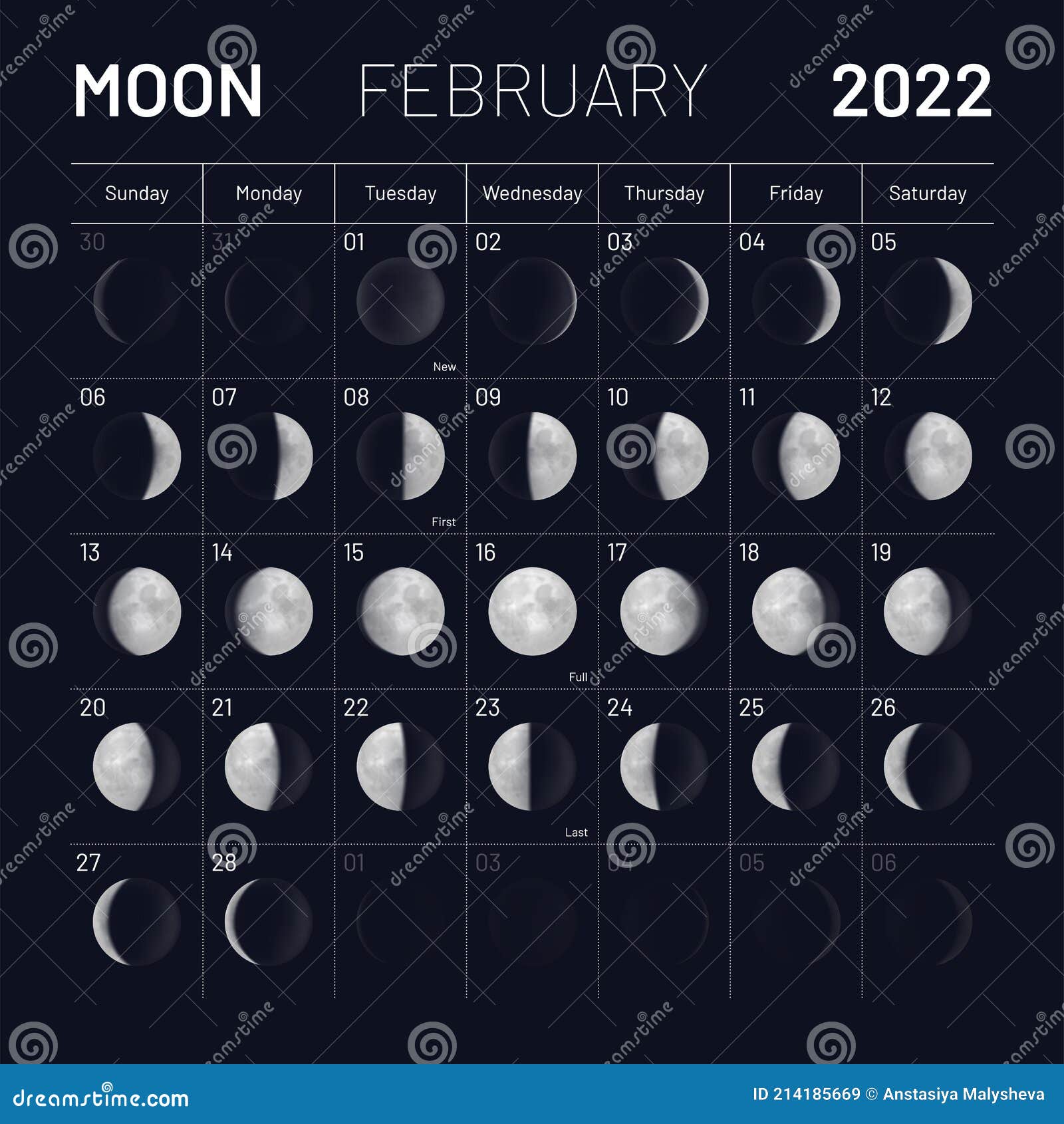 February Moon Phases 2024 Calendar 2024 CALENDAR PRINTABLE
