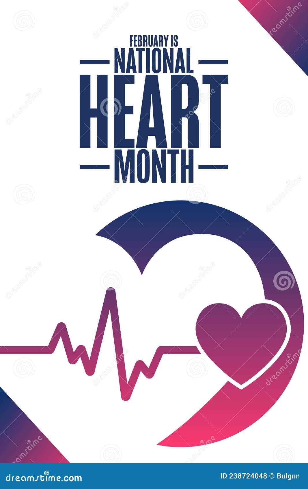 February is National Heart Month. Holiday Concept Stock Vector ...