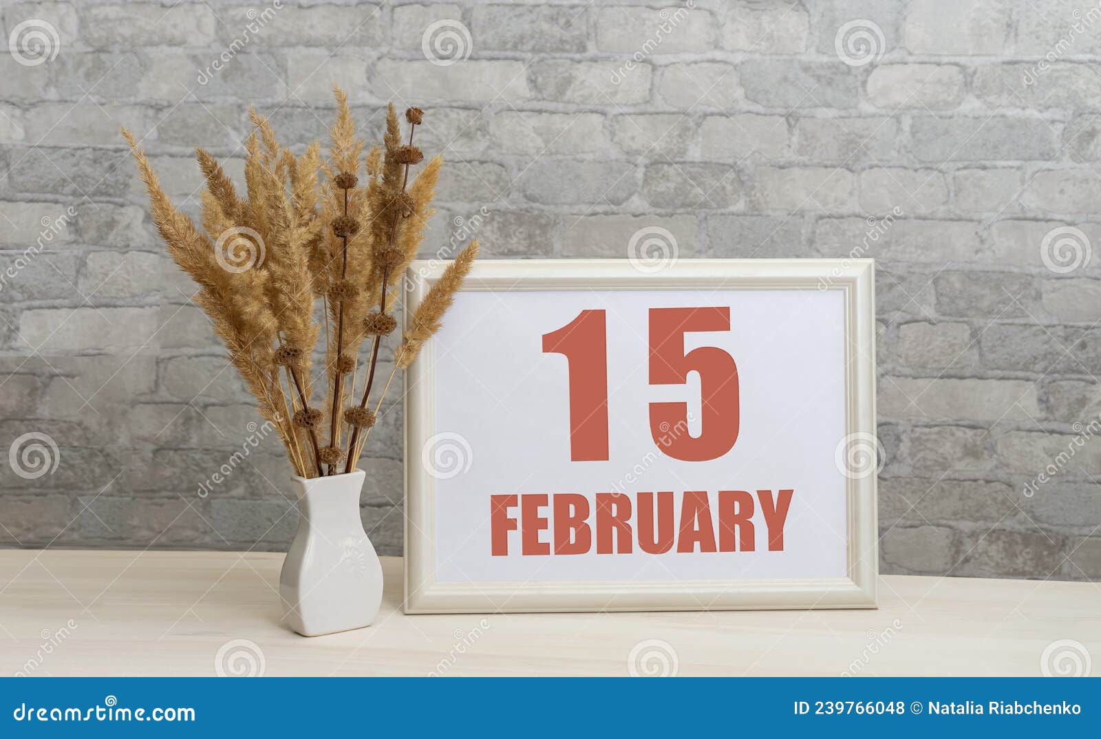 February 15. 15th Day of Month, Calendar Date Stock Photo Image of