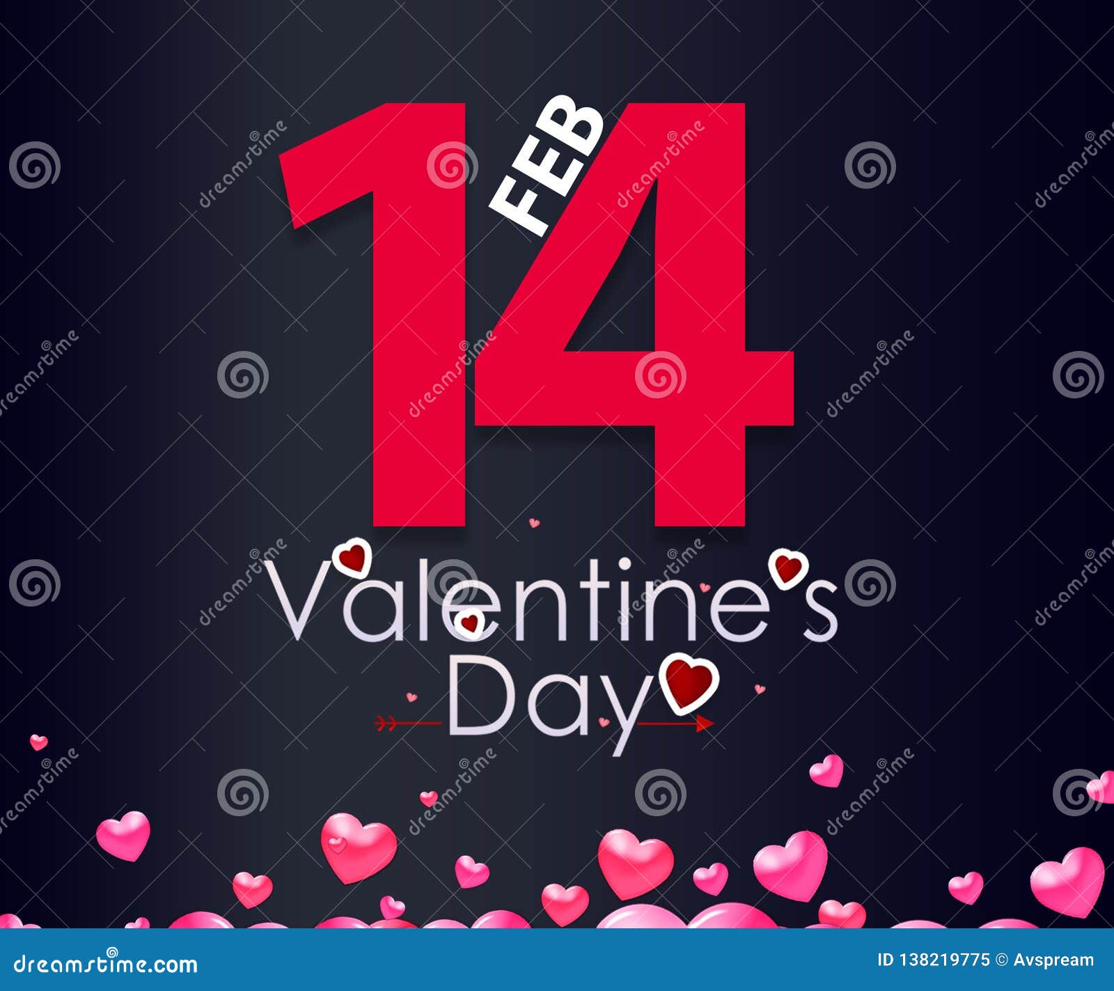 14 February Valentine S Day Greeting Card Template with Lettering