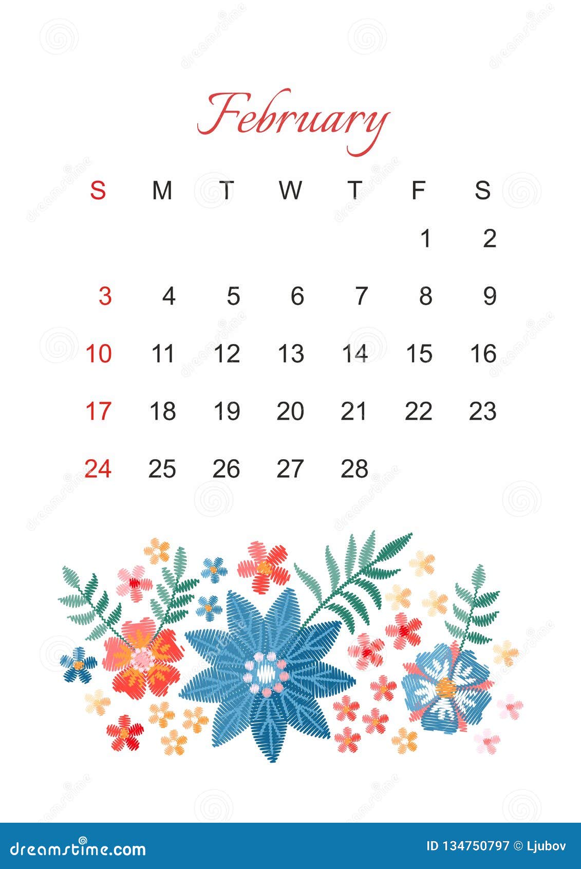 february-vector-calendar-template-for-2019-year-with-beautiful