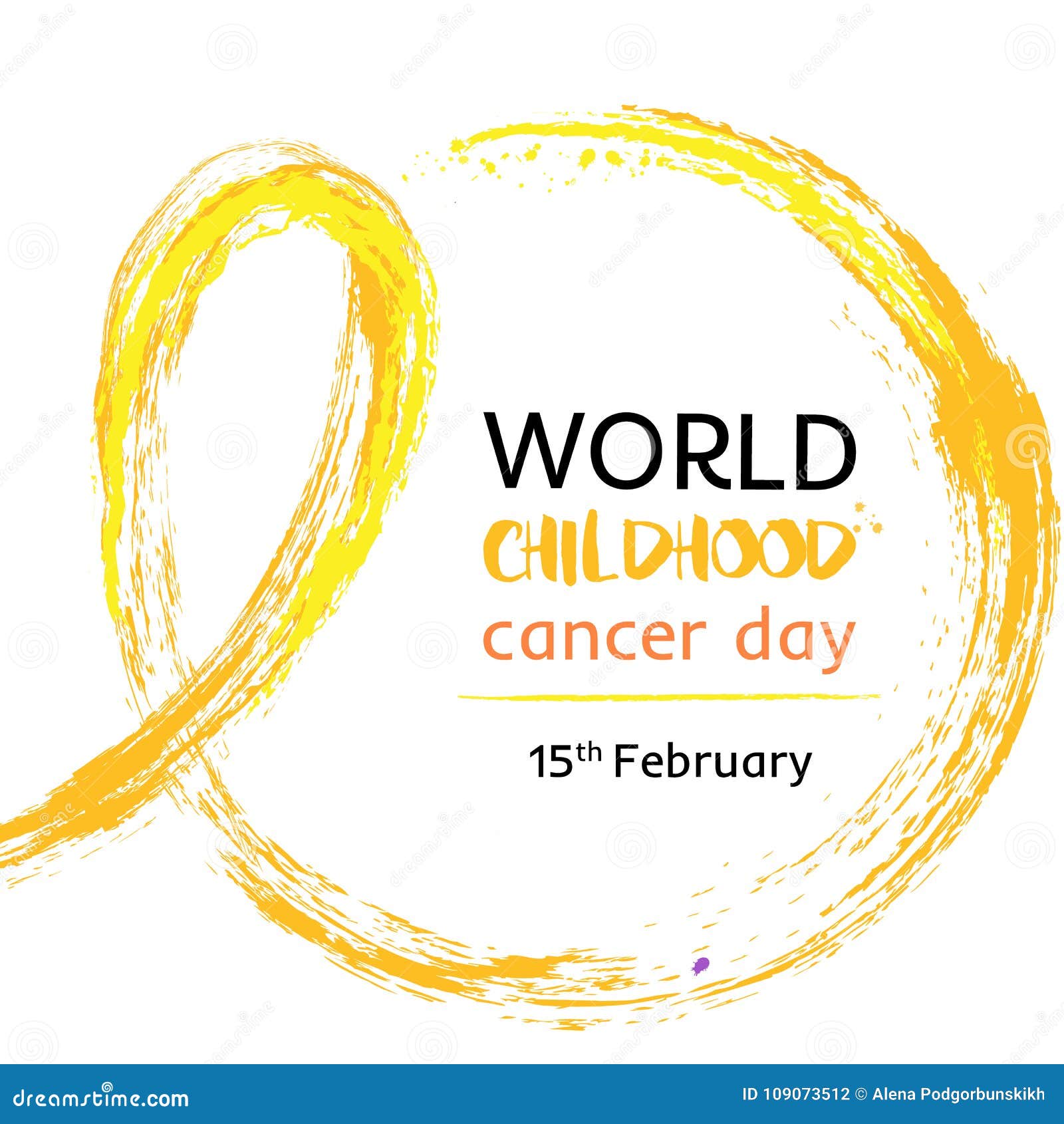 15 of february world childhood cancer day  . tape for the world children`s day cancer patients