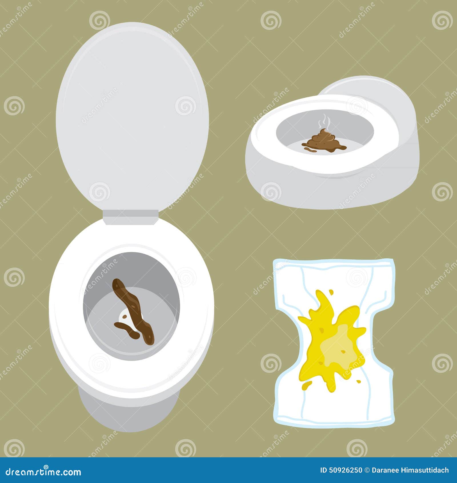 feces toilet jug diaper  cartoon  