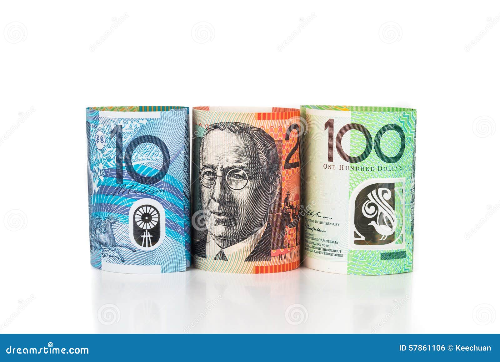 Close-up De Uma Nota De Dólar Australiano Enrolada Foto de Stock - Imagem  de comparar, troca: 57861106, image size:1600x1157