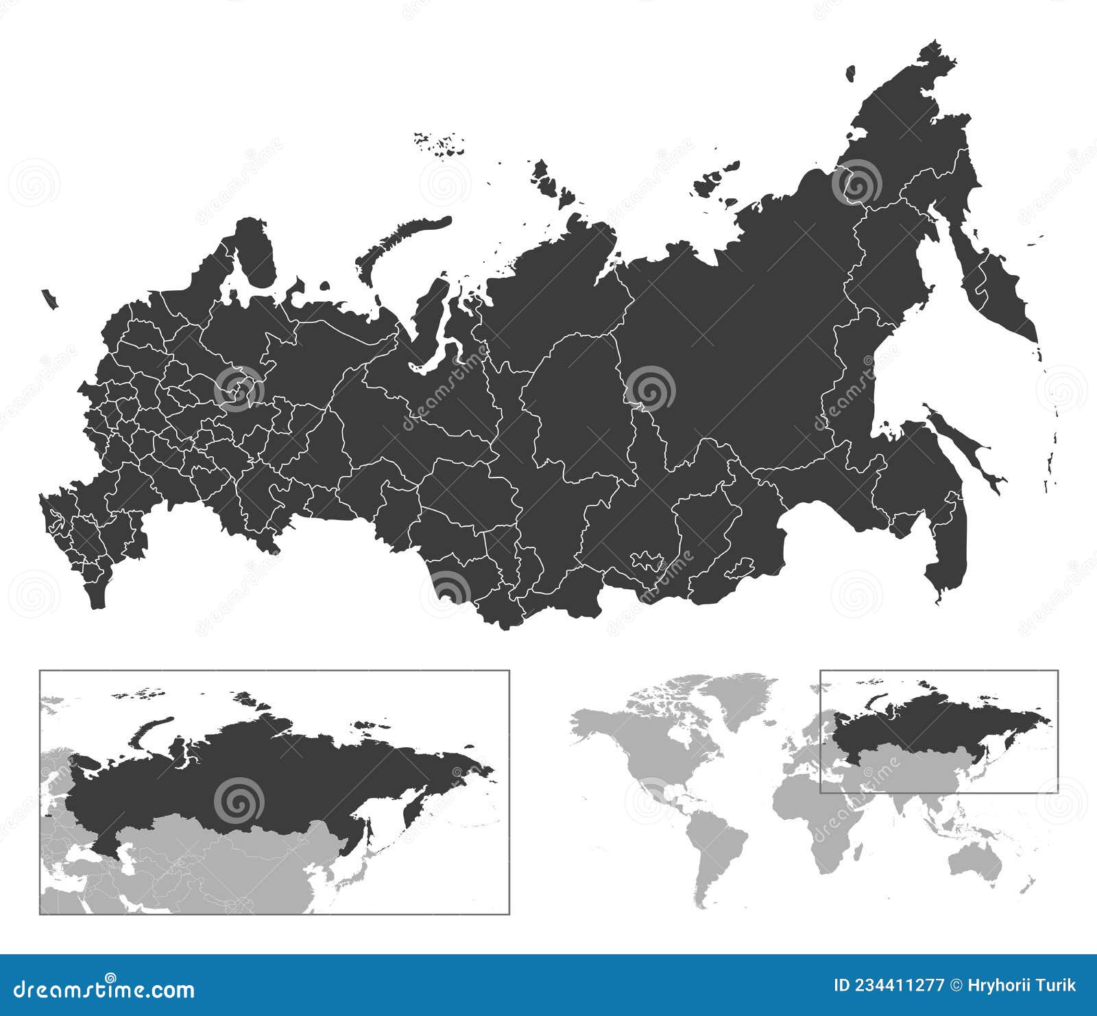 Vetores de Federação Russa Detalhou Mapa Com Regiões E Cidades Do País e  mais imagens de Mapa - iStock