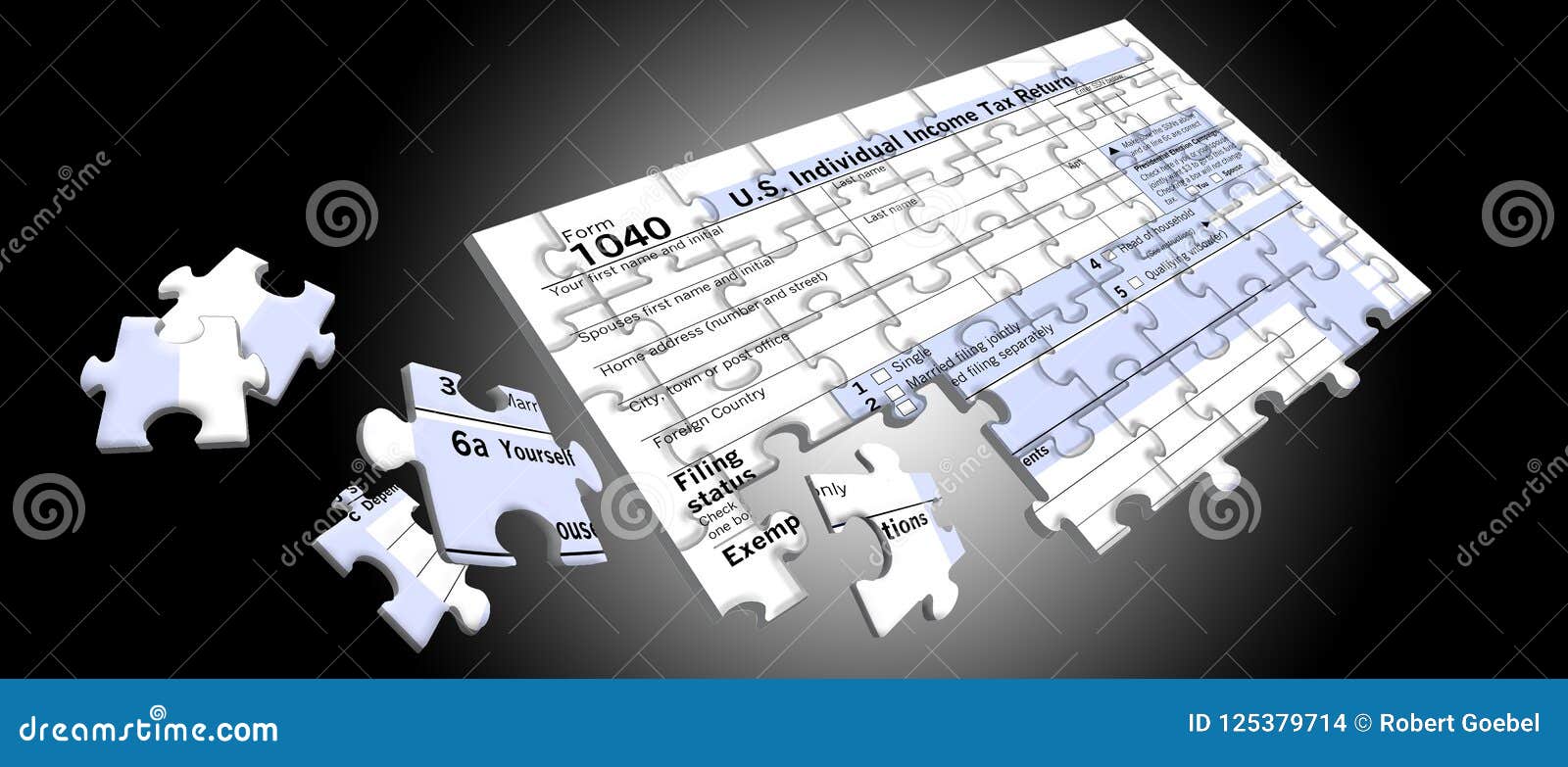 Federal Income Tax Form 8 That Is A Jigsaw Puzzle Stock ... Federal Income Tax Form 8 That Is A Jigsaw Puzzle Stock ...